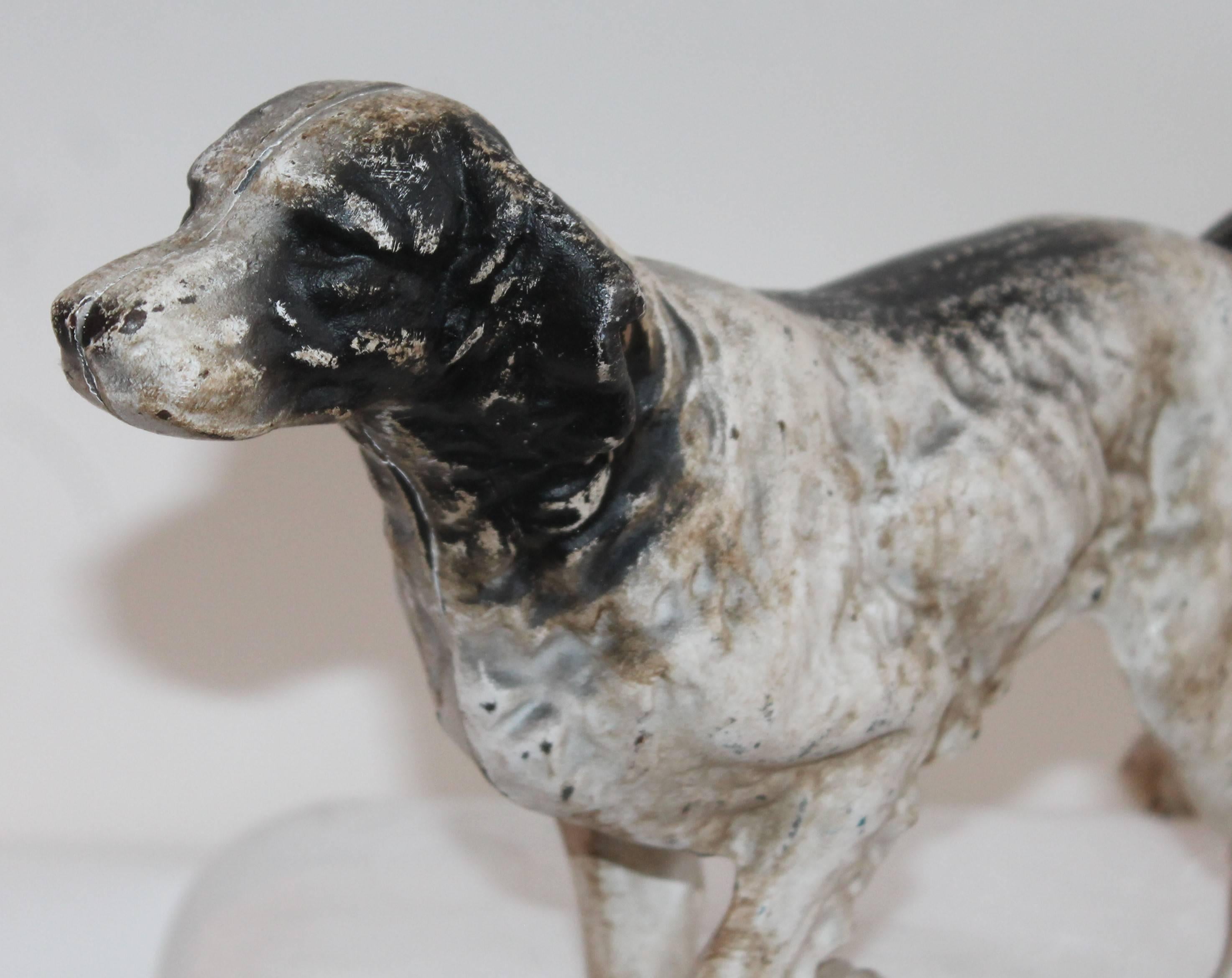 Country Early 20th Century Iron Hubley Dog Door Stop