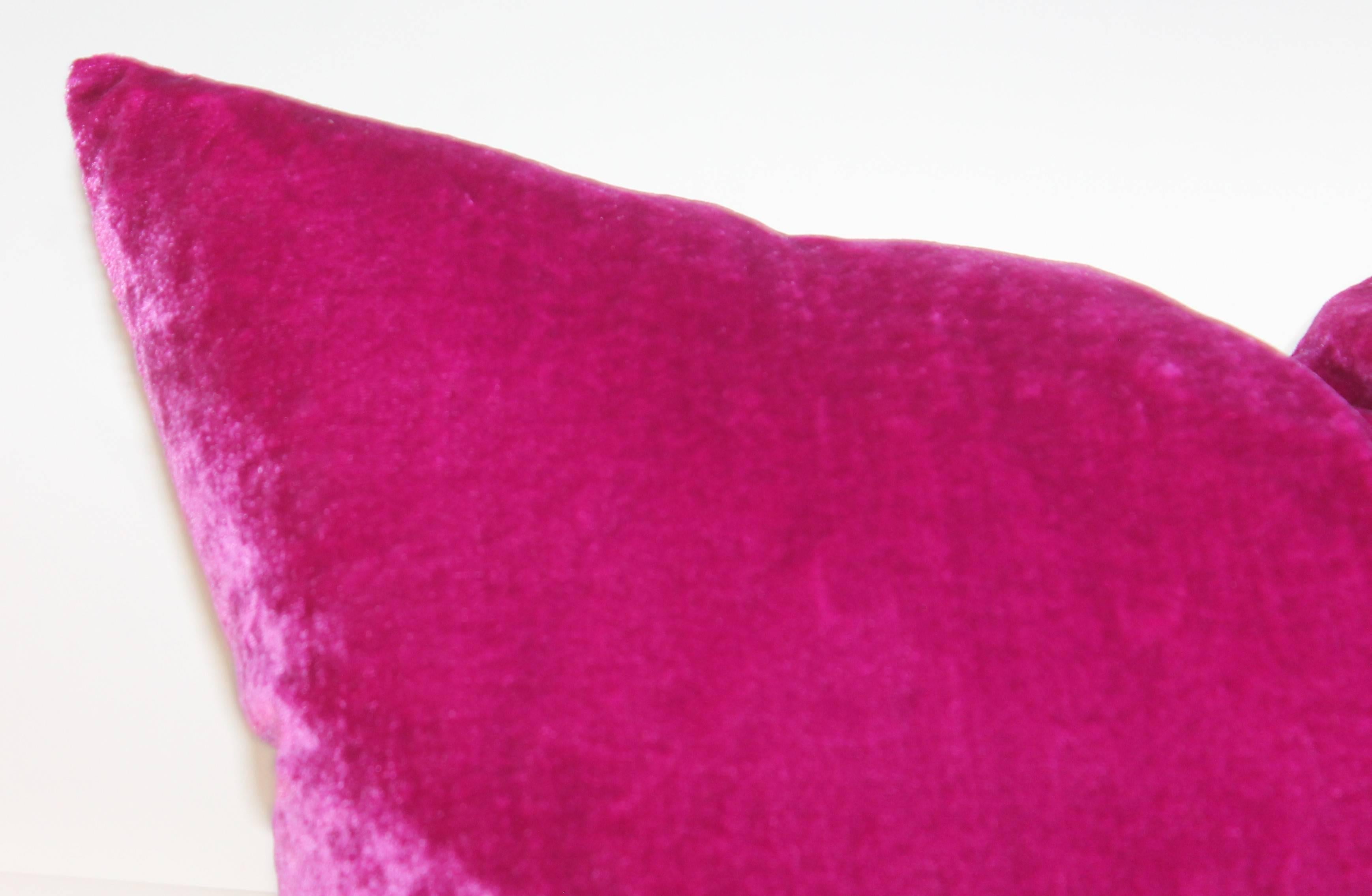 Romantic Pink Velvet Pillows / Collection of Four