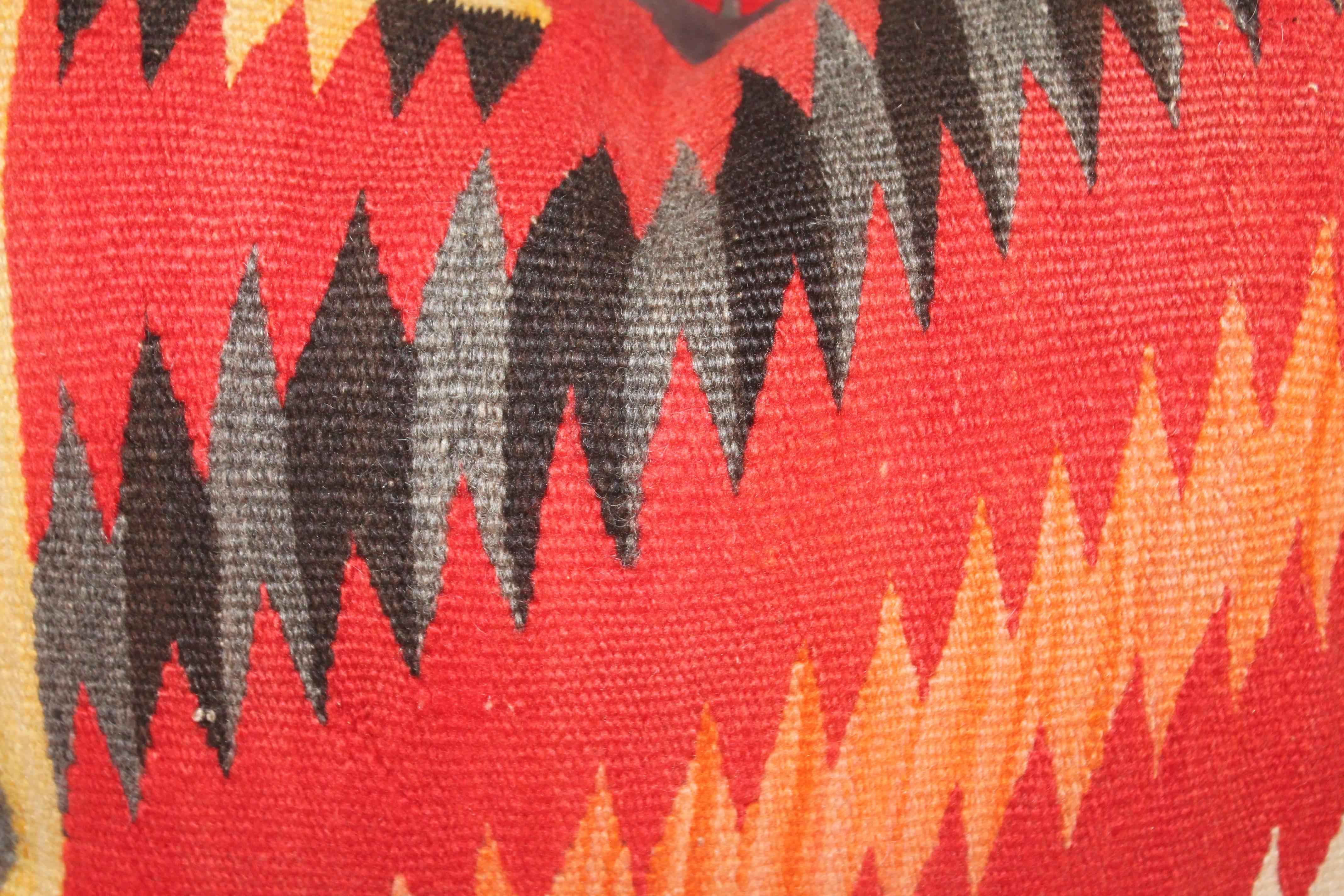 Wool Navajo Indian Weaving Blazing Bolster Pillows
