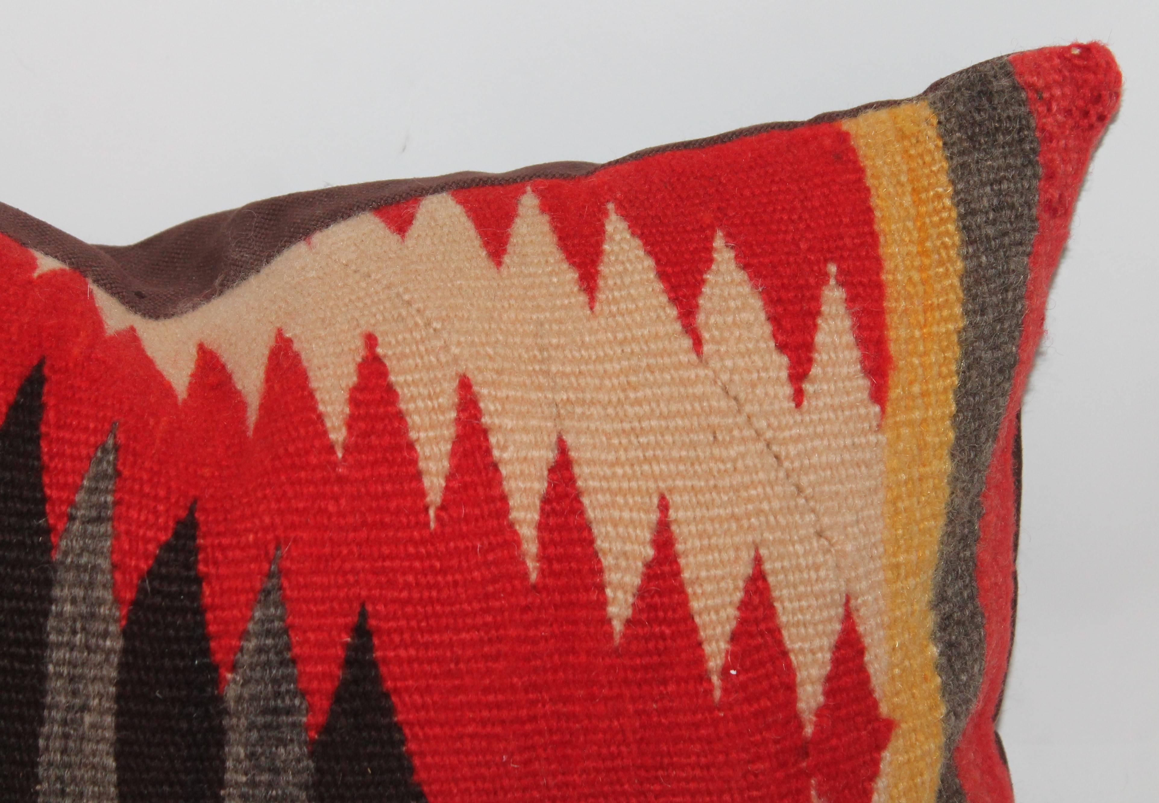 American Navajo Indian Weaving Blazing Pillow