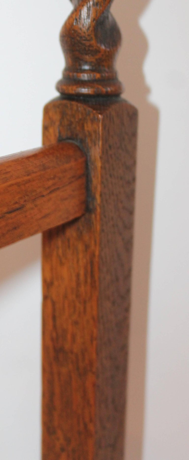19th Century Oak Quilt Rack in Barley Twist Form at 1stDibs