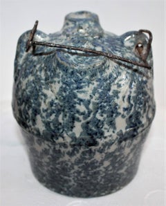 Sponge Ware 19th Century Pottery Harvest Jug