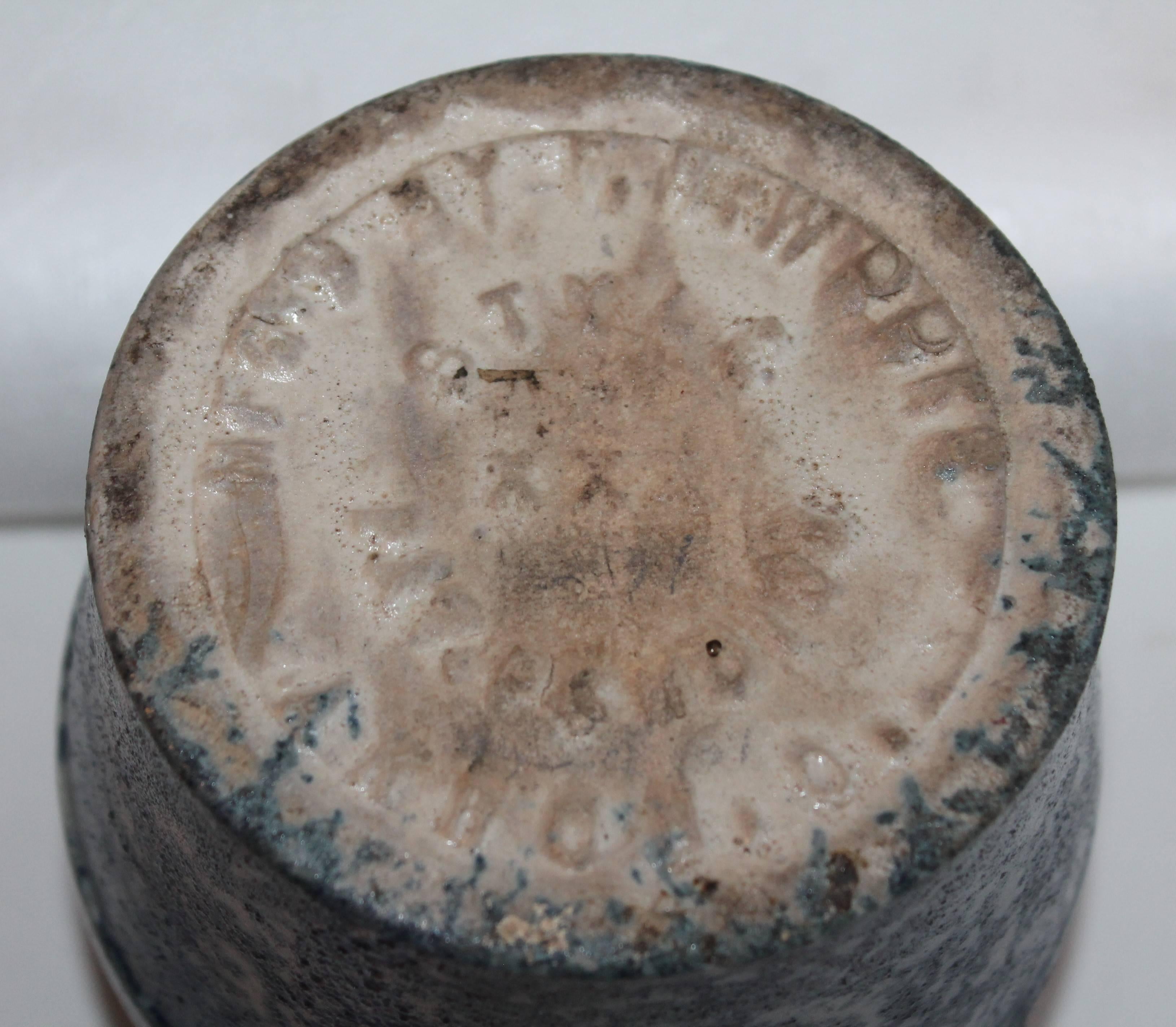 Sponge Ware 19th Century Pottery Harvest Jug For Sale 1