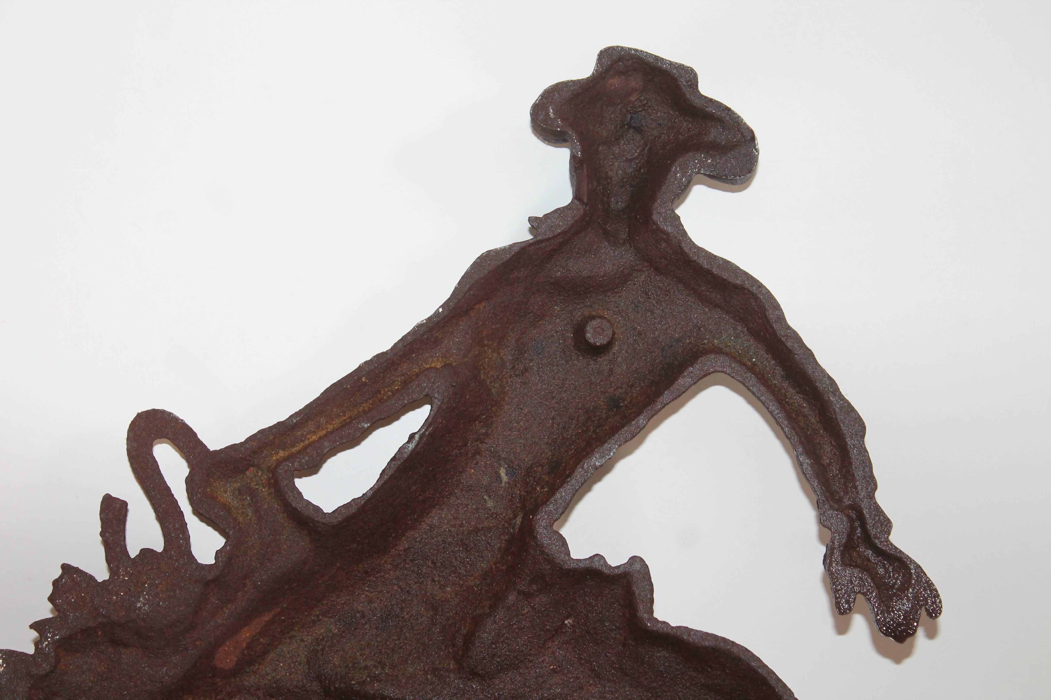 Iron Hat Rack with Bucking Bronco In Excellent Condition In Los Angeles, CA