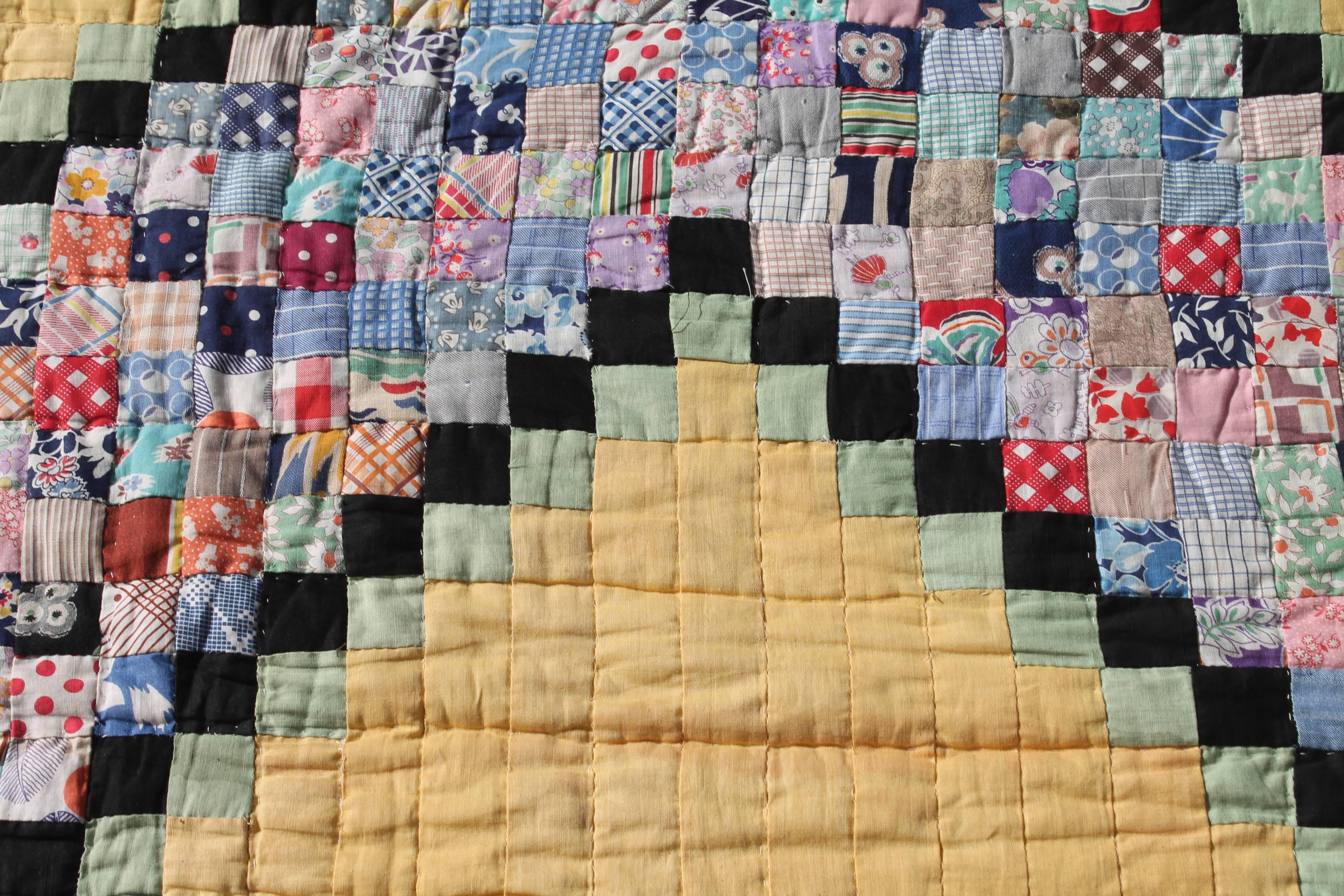 American Quilt in Postage Stamp Chain