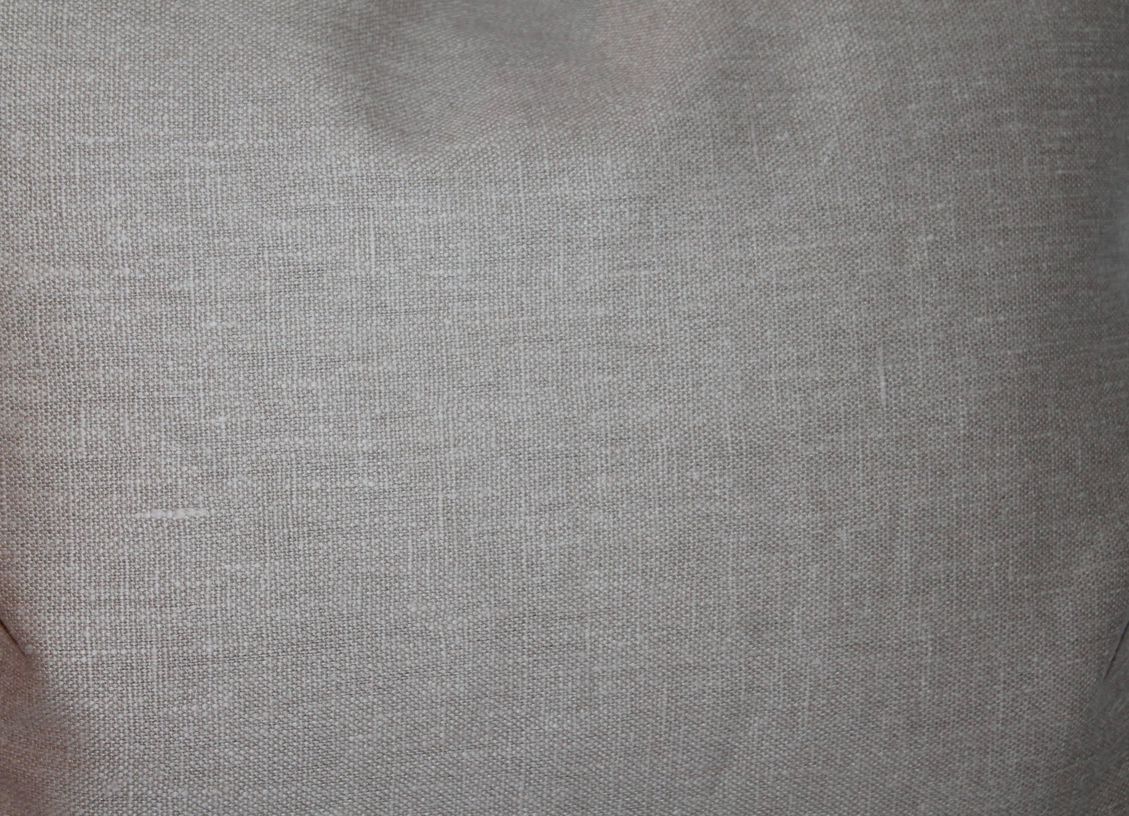 Cotton European Striped 19th Century Ticking Pillows, Pair For Sale