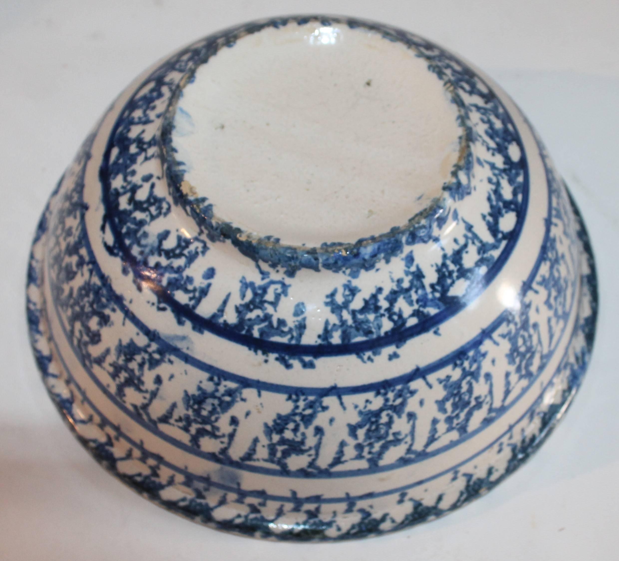 American 19th Century Spongeware Bowls Set For Sale