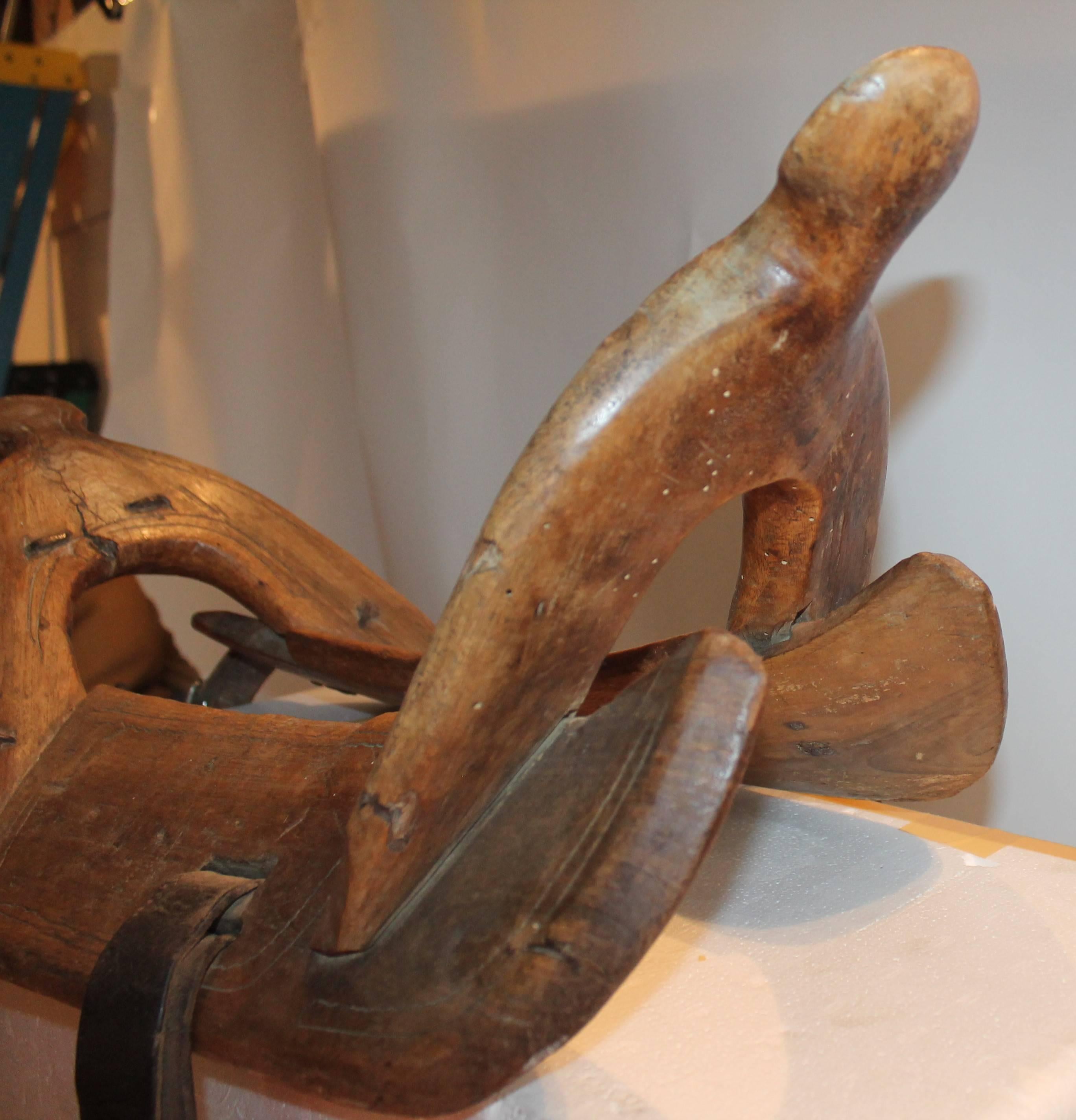 Adirondack Porte- selle en bois fait à la main du 18ème siècle