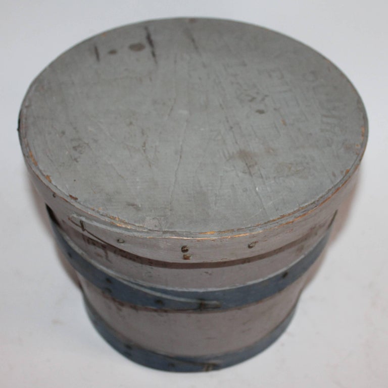 19th Century Original Painted Lard Bucket For Sale at 1stDibs bucket
