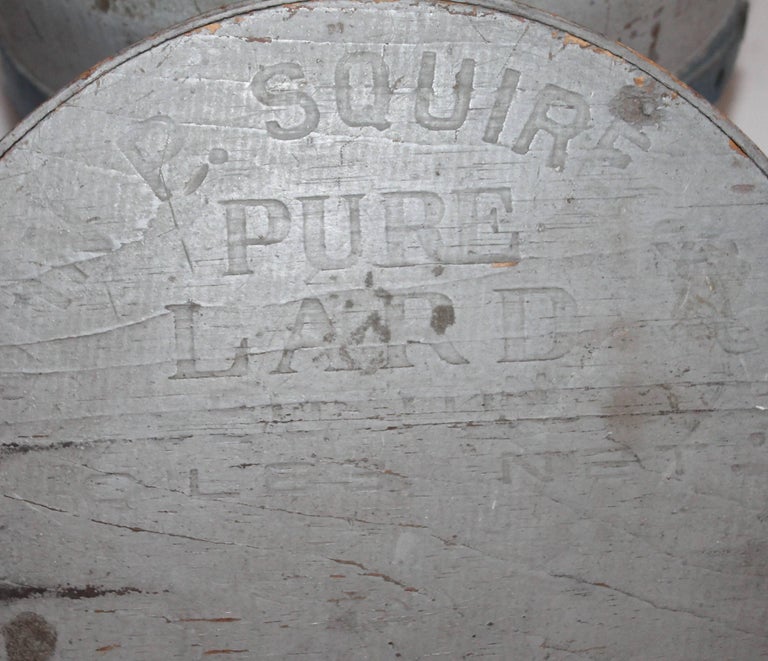 19th Century Original Painted Lard Bucket For Sale at 1stDibs bucket