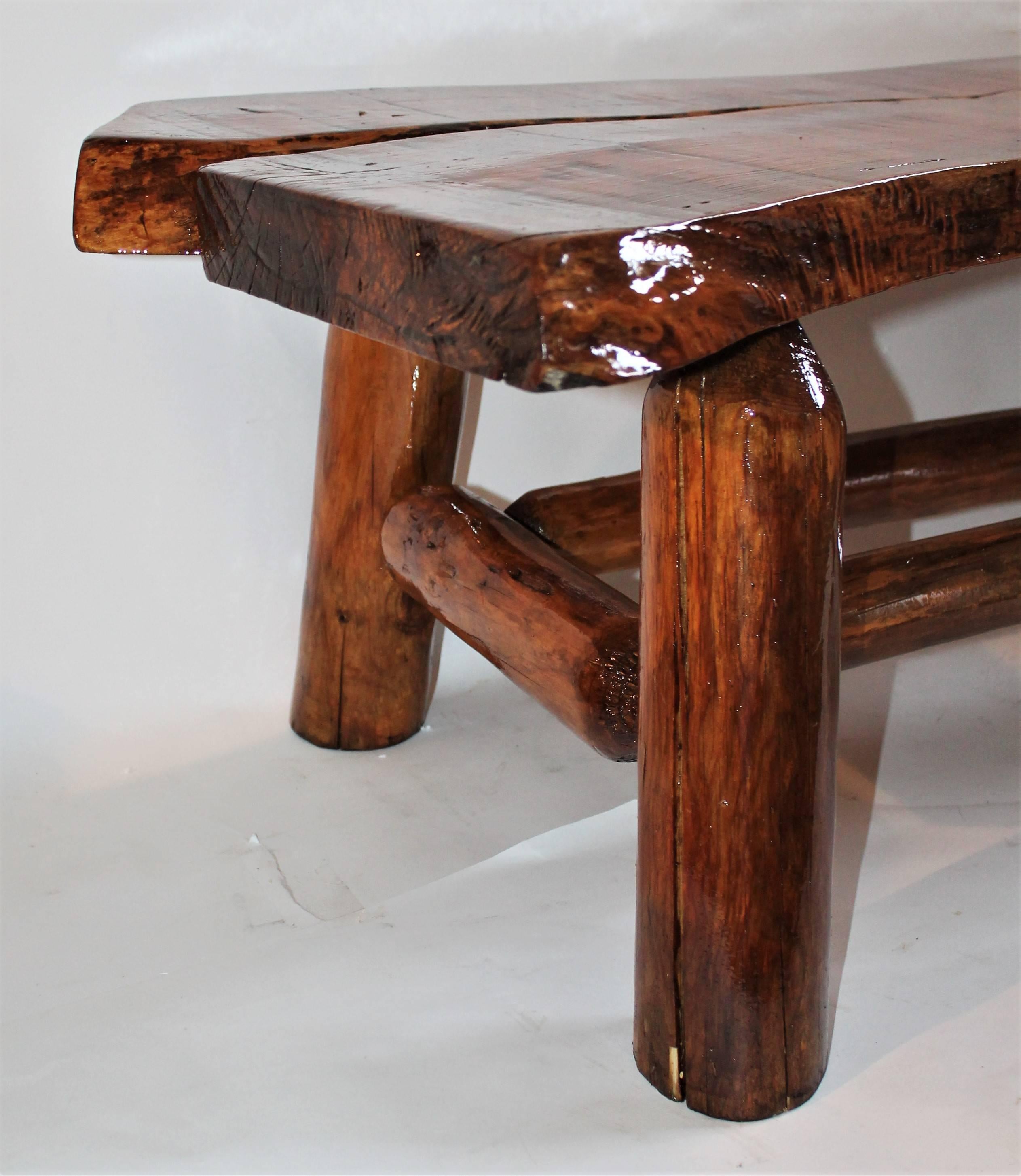 Country Rustic Coffee Table or Bench from Midwest For Sale