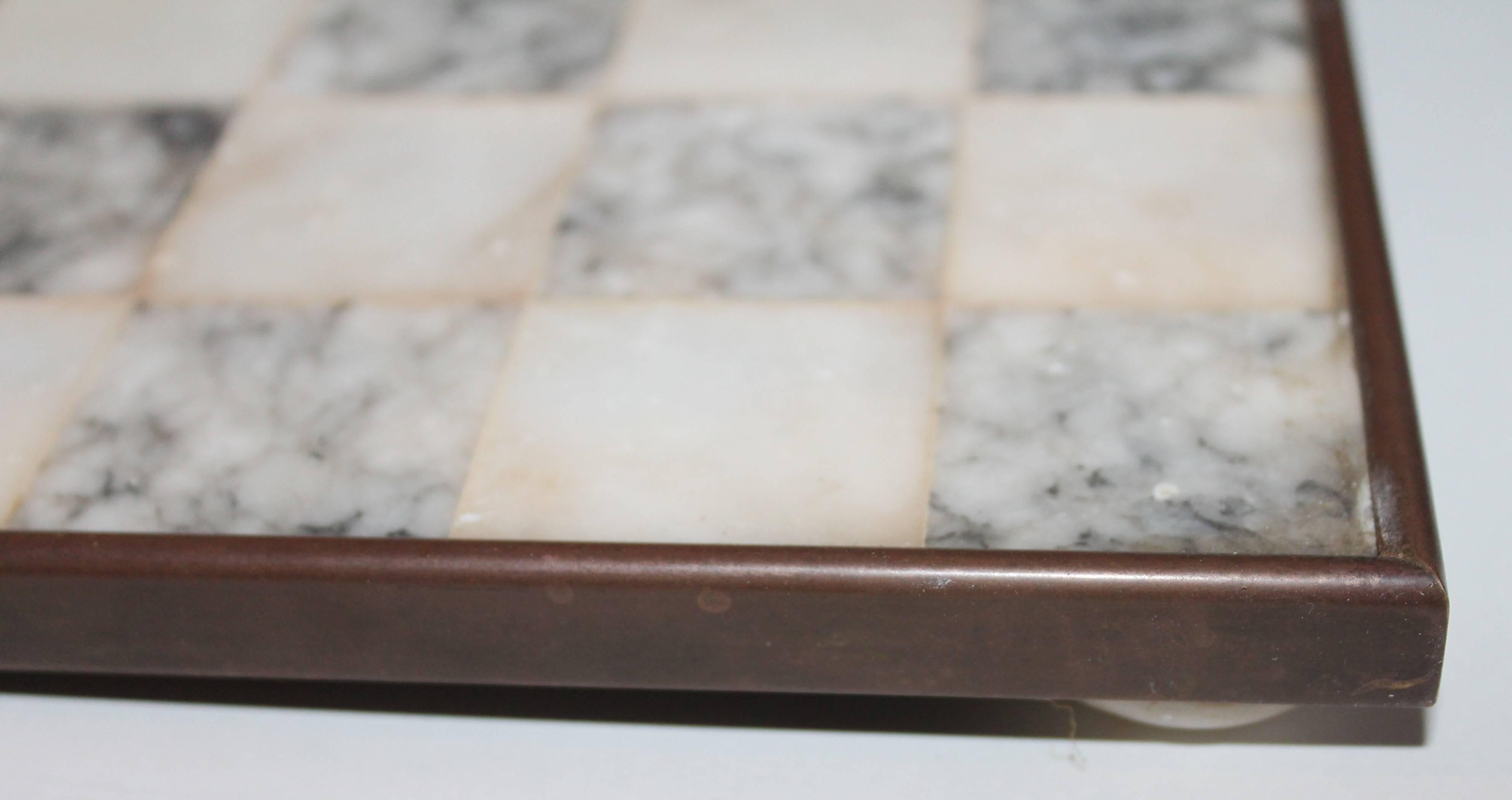 Italian 19th Century Marble Footed Game Board