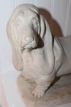 Handmade Dachshund Pottery Dog Statue