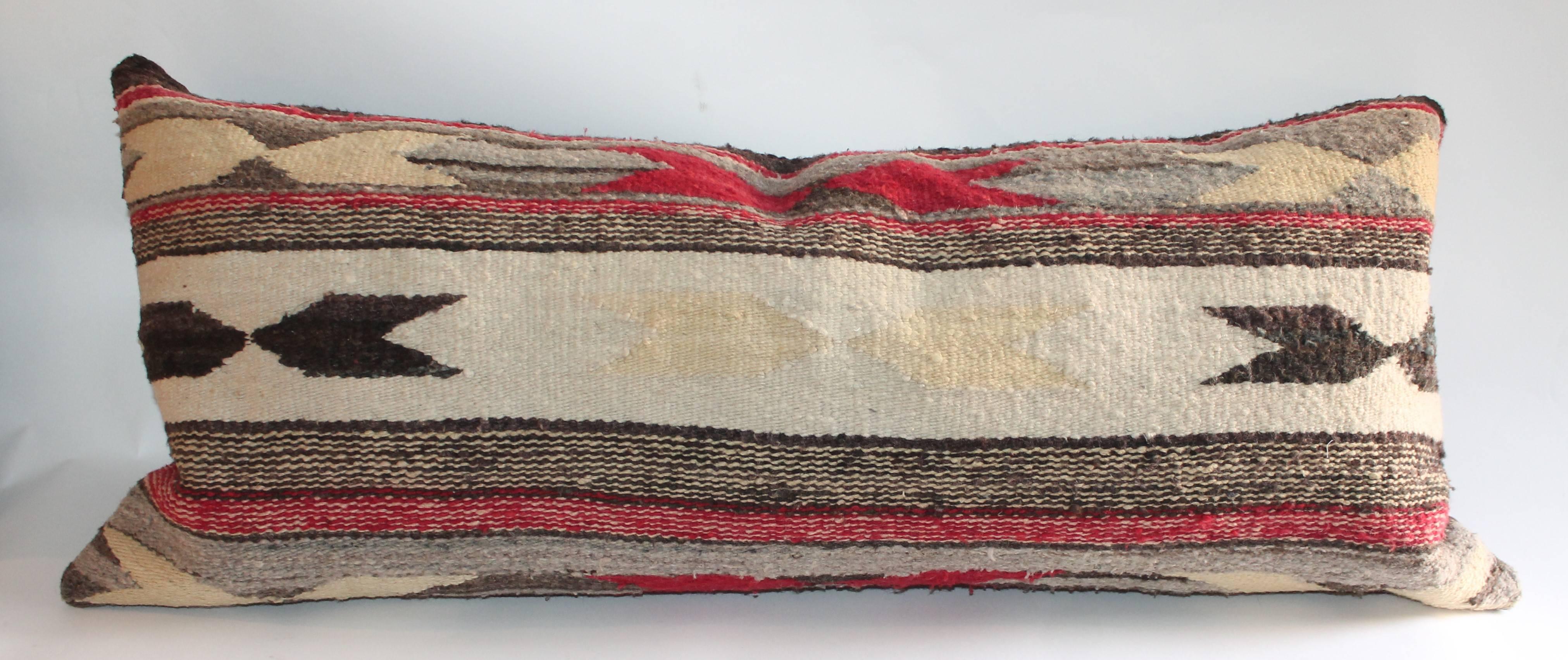 Navajo Indian Weaving Bolster Pillows In Excellent Condition In Los Angeles, CA