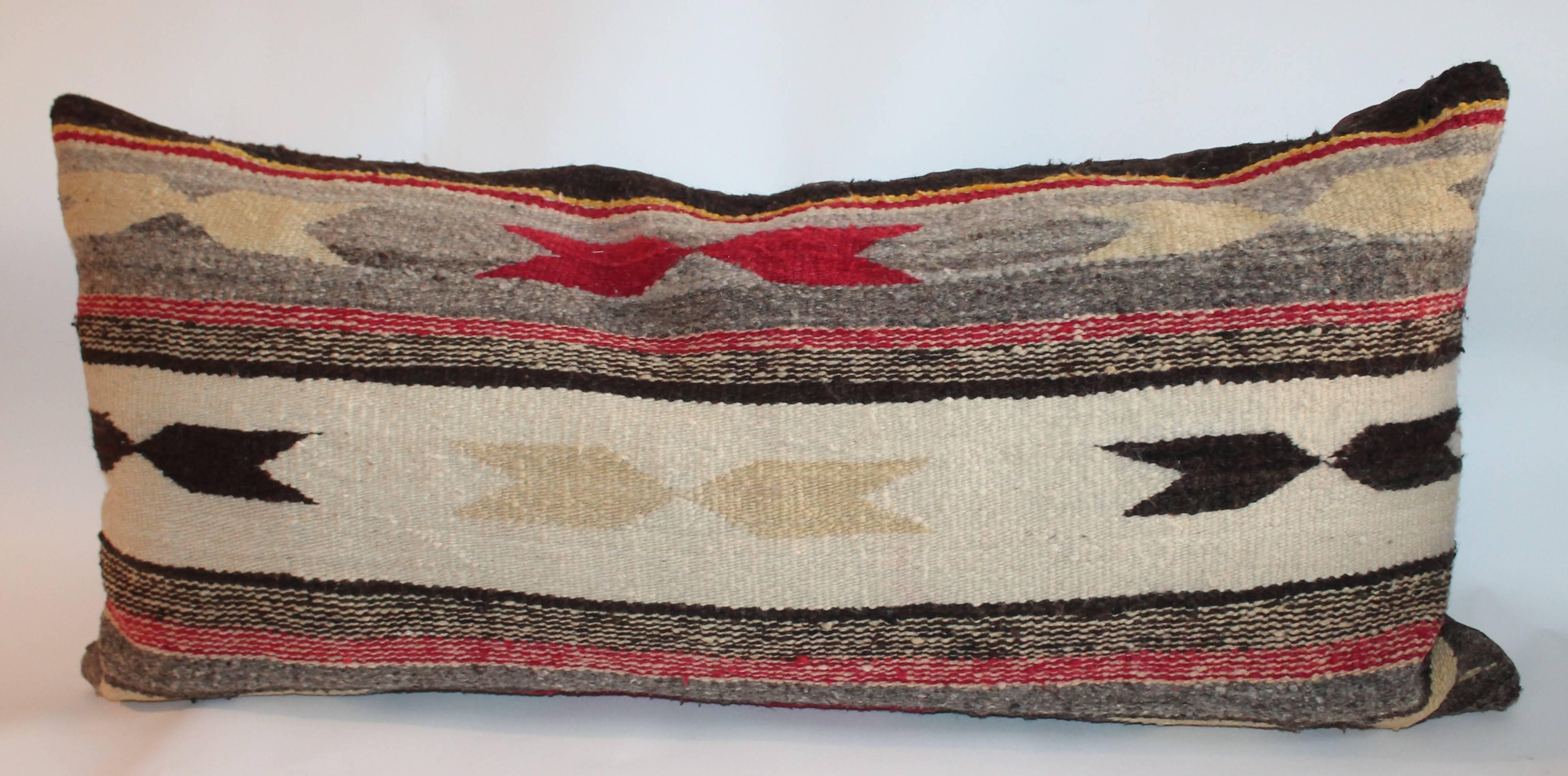 Hand-Woven Navajo Indian Weaving Bolster Pillows