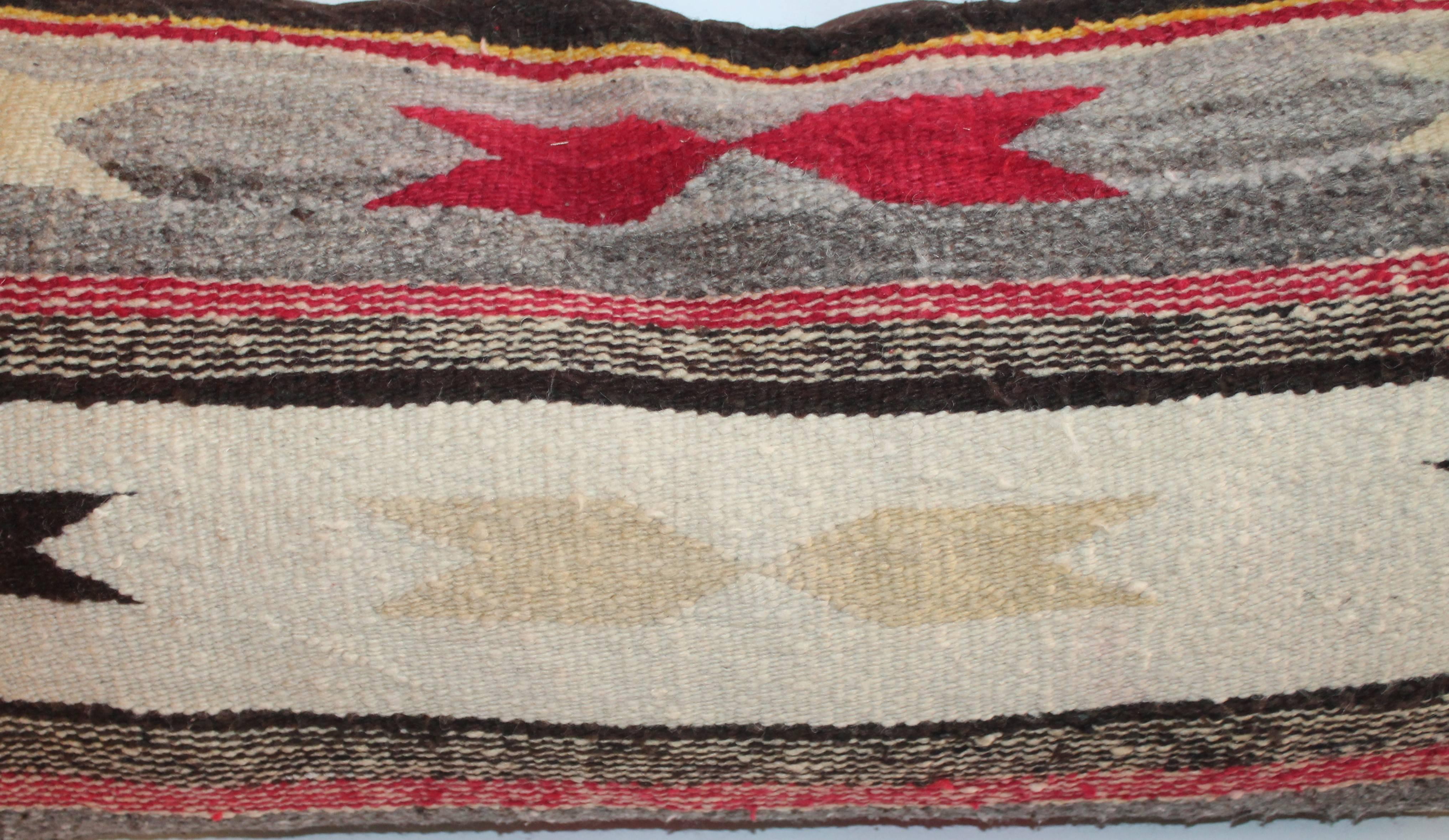 Early 20th Century Navajo Indian Weaving Bolster Pillows
