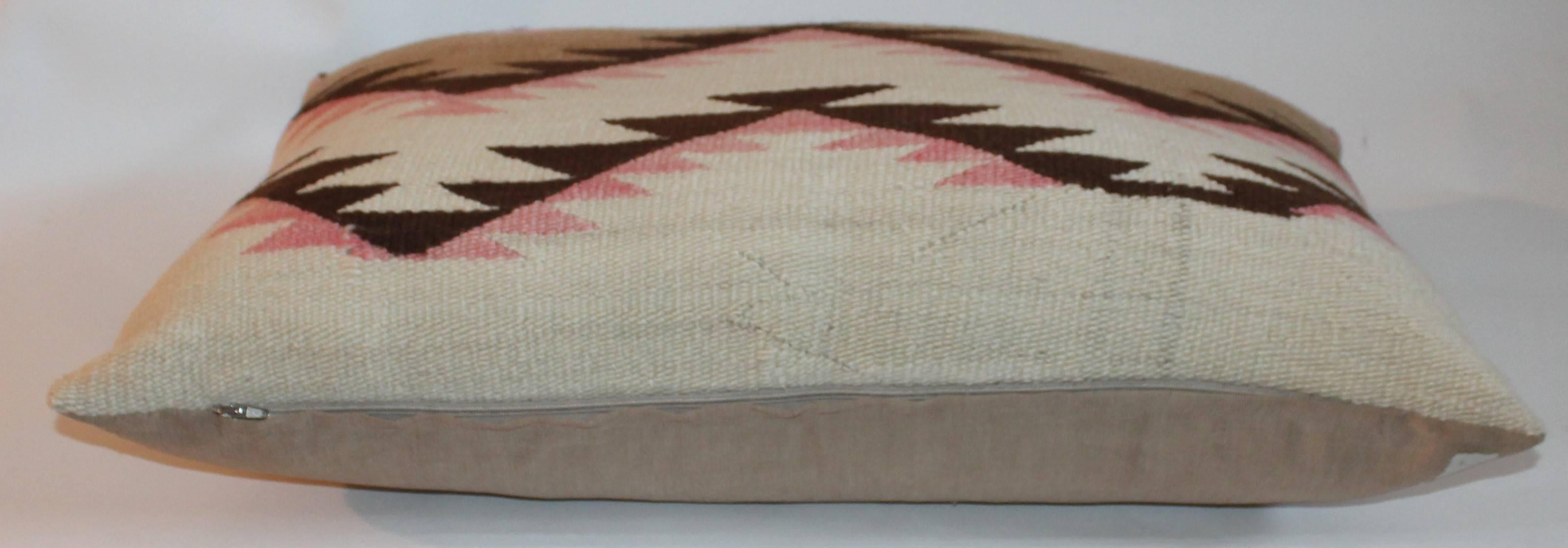 Hand-Woven Navajo Indian Weaving Large Bolster Pillow