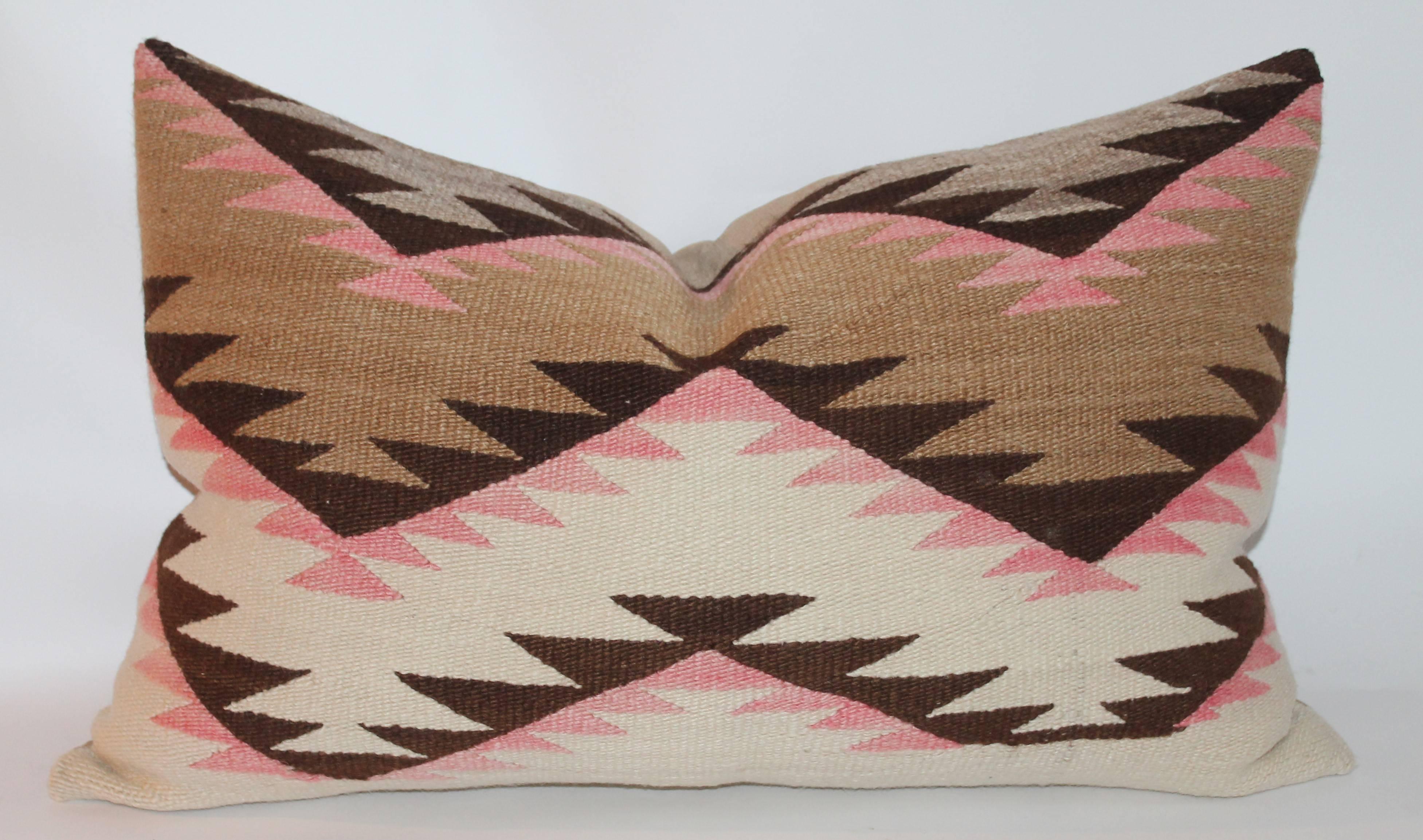 Adirondack Navajo Indian Weaving Large Bolster Pillow