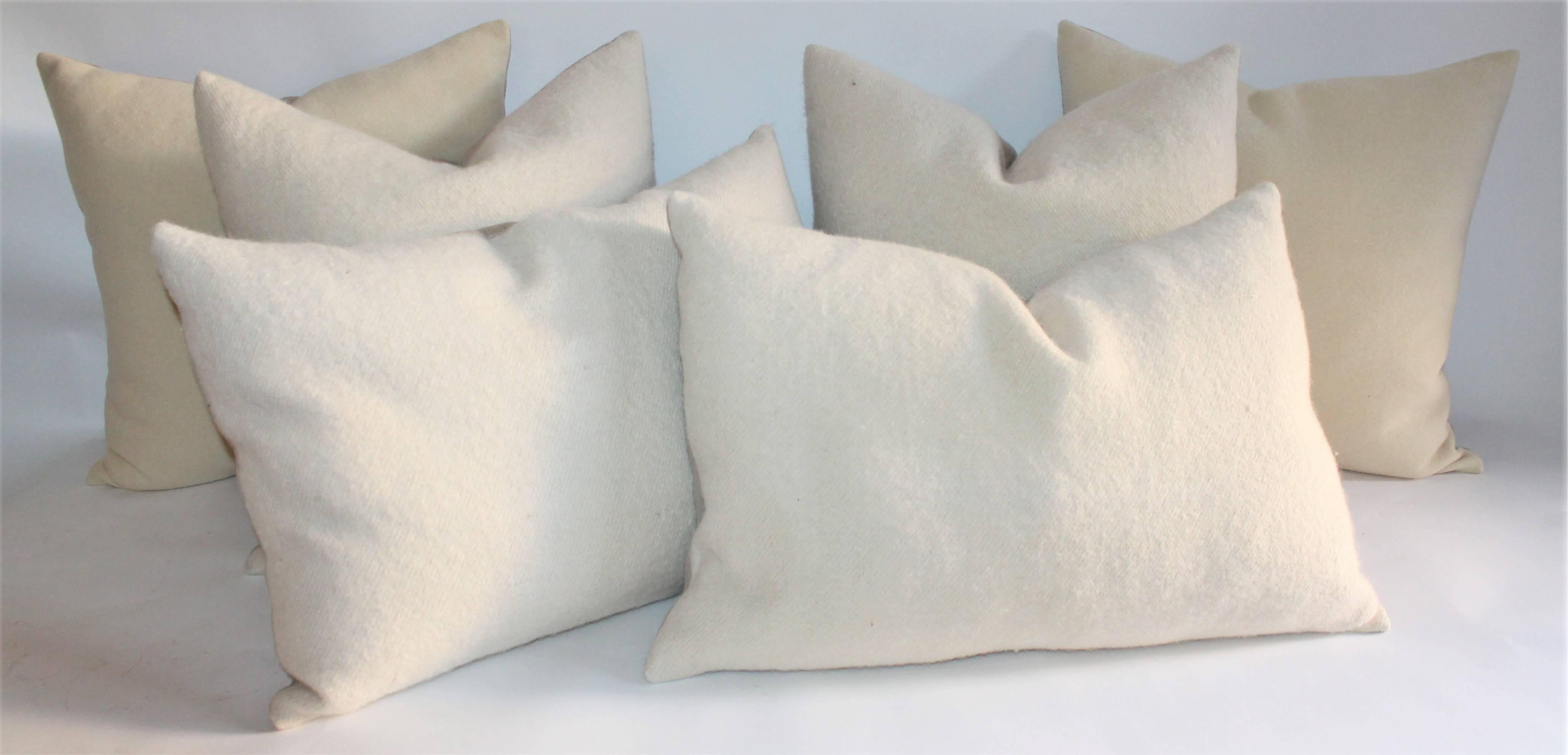 These fine alpaca / lambs wool pillows are in fine condition and sold in pairs.
The backings are a fine cream colored cotton linen. Down and feather fill.


Square Alpaca measures 22 inches x 22 inches.



Larger Rectangular Alpaca Bolster