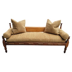 Antique 19th C Birdseye Maple Daybed/Settee