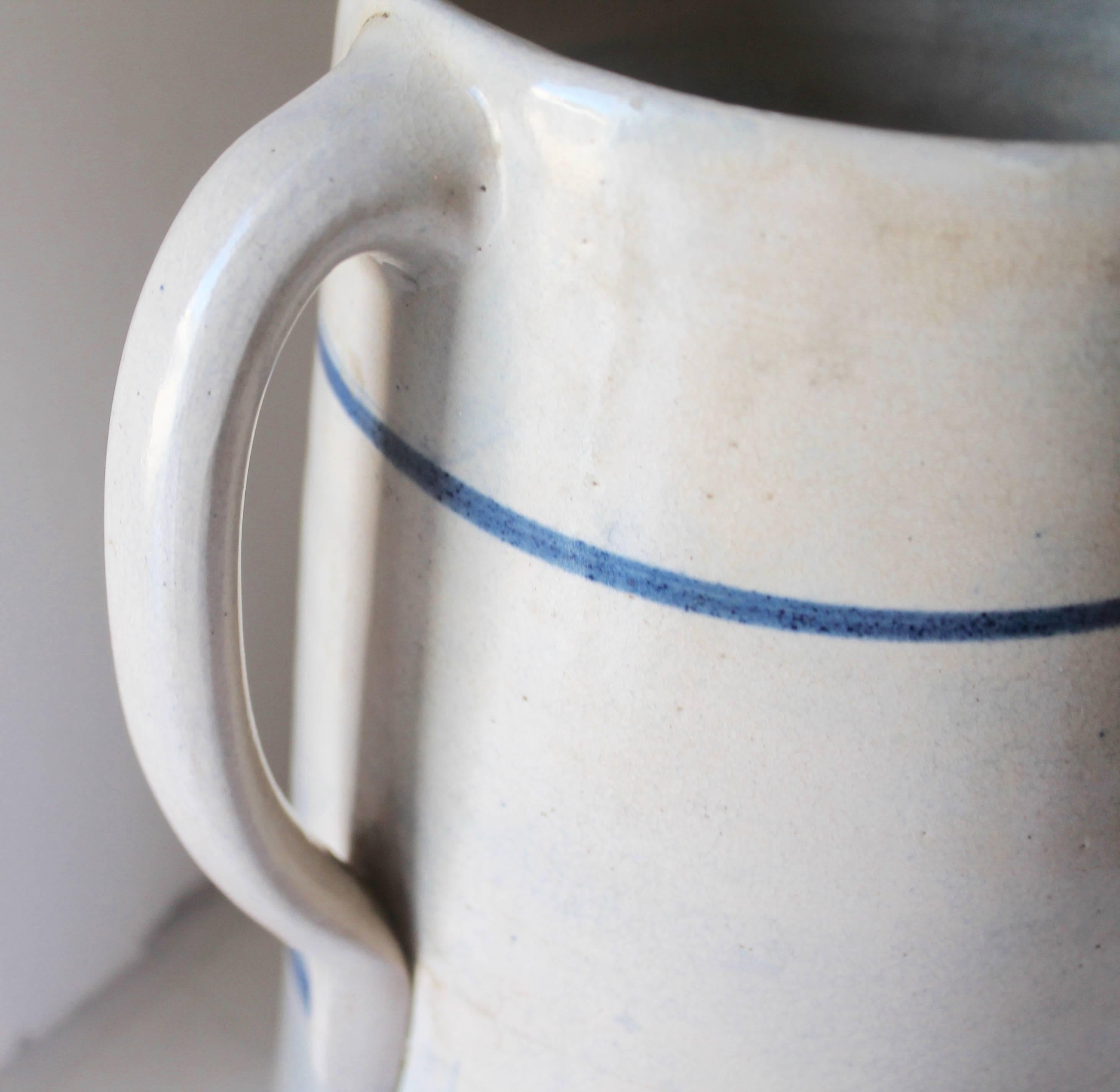 Hand-Crafted 19th Century Handmade Stoneware Pitcher