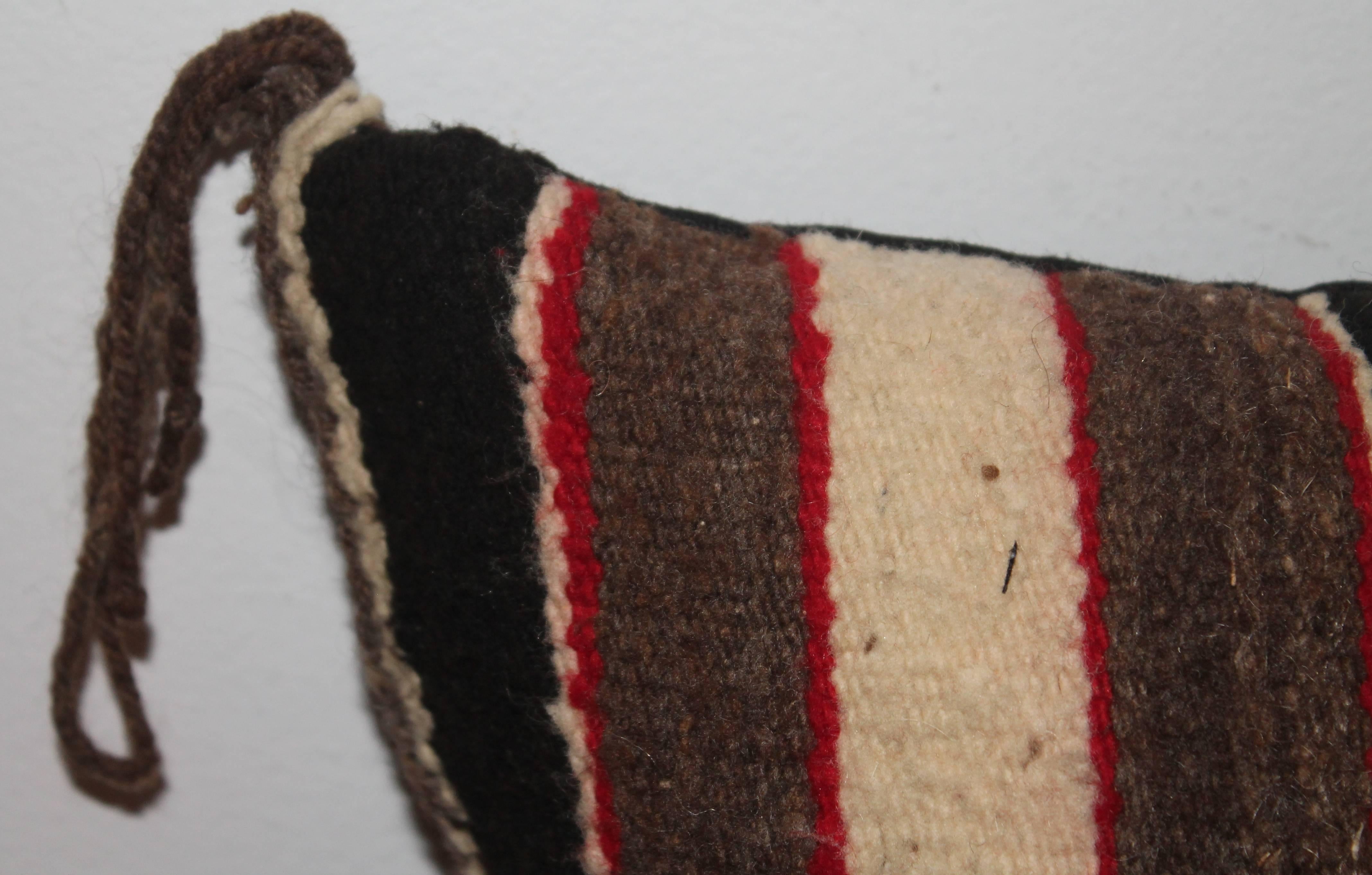 American Early Wool Navajo Saddle Blanket Pillow