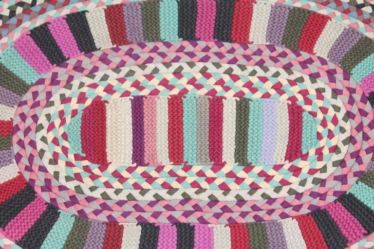 Early 20th Century Braided Amish Rug from Pennsylvania at 1stDibs