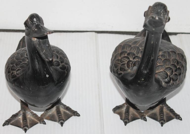 Early 20th c. Cast Iron Ducks at 1stDibs
