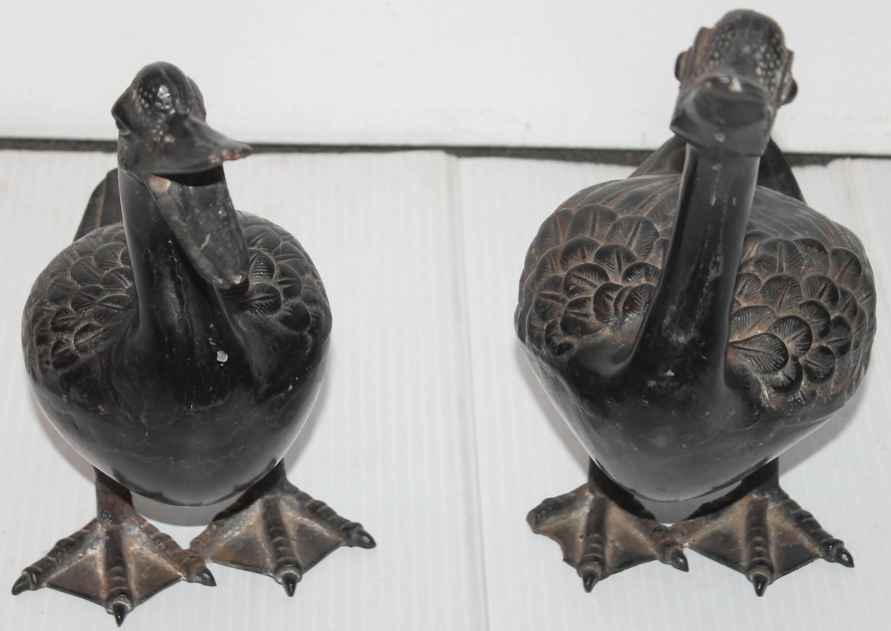 vintage cast iron duck