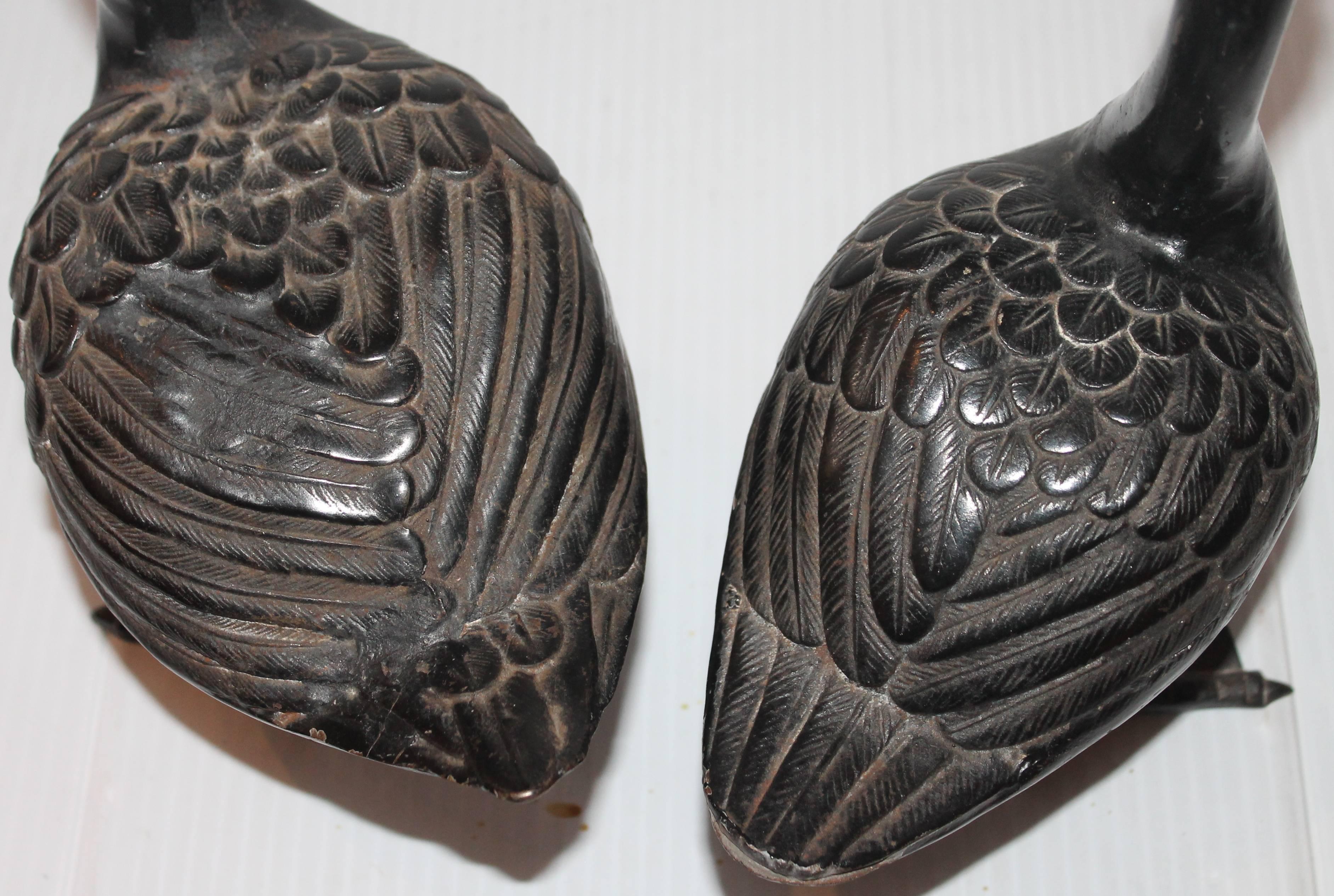 Early 20th c. Cast Iron Ducks In Excellent Condition In Los Angeles, CA