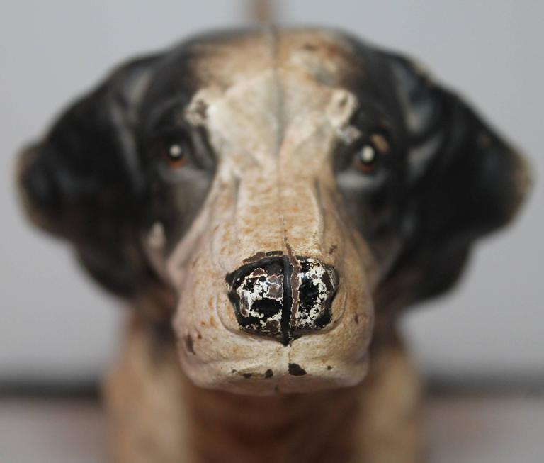 Fantastic Original Painted Hubley Dog Door Stop at 1stDibs