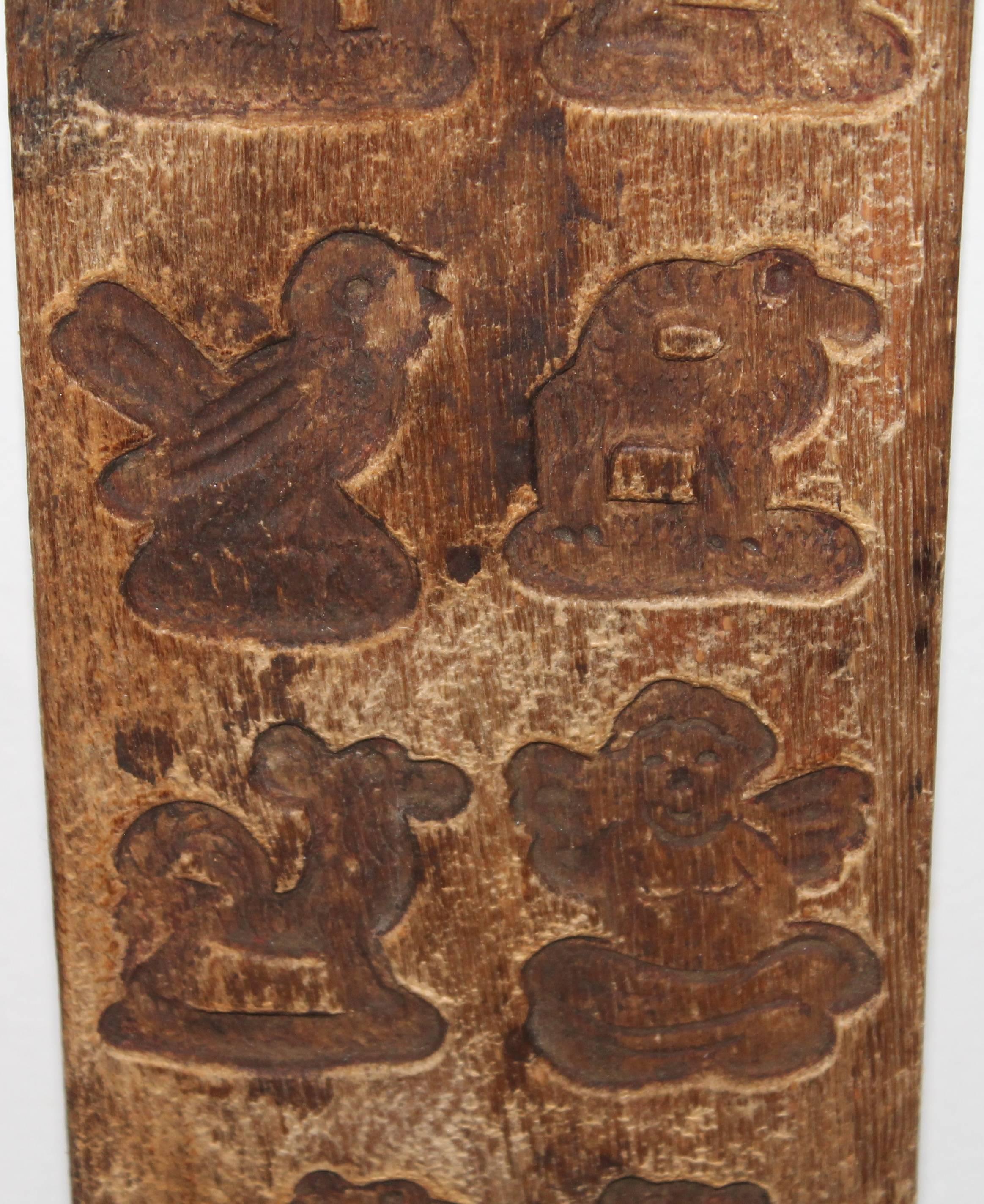 American 19th Century Wood Chocolate Mold from New England