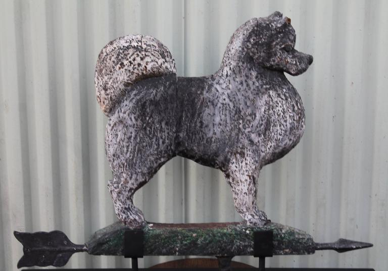 Amazing HandCarved and Painted Signed Dog Weathervane For Sale at 1stdibs