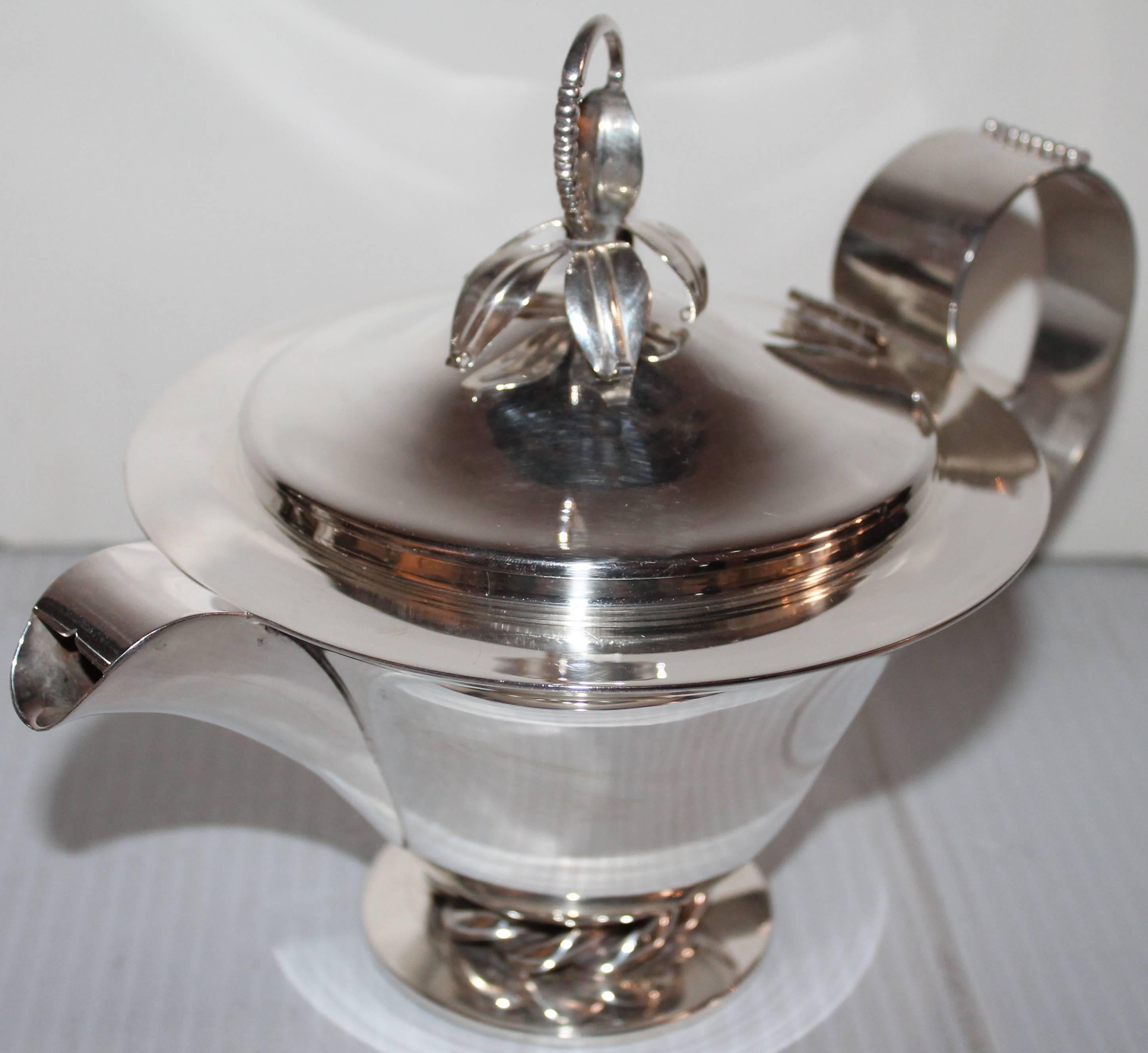 American Classical Three Crowns Silver Plate Coffee Set