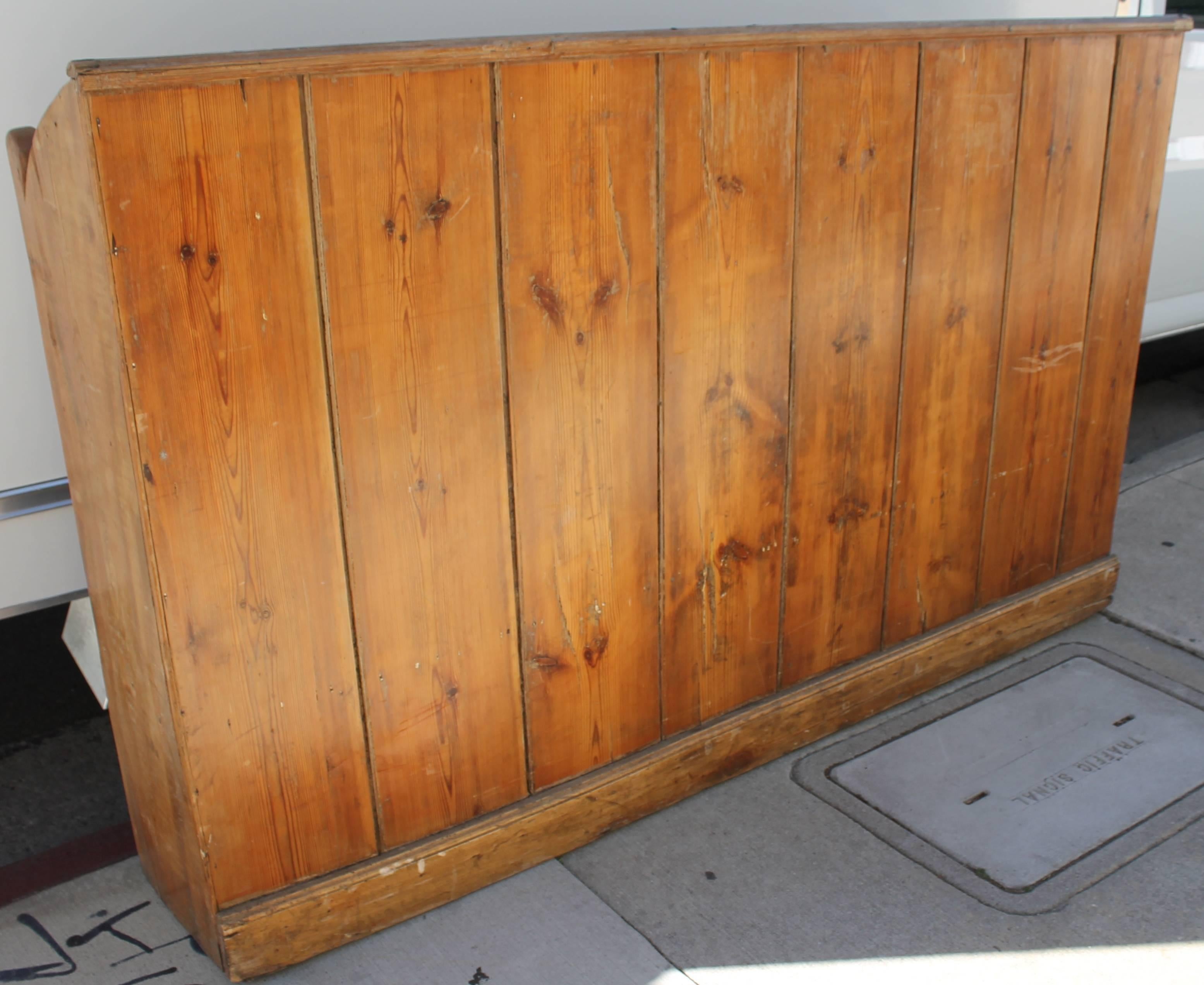 Pine Early 19th Century Handmade Rustic Settle from the Mid West