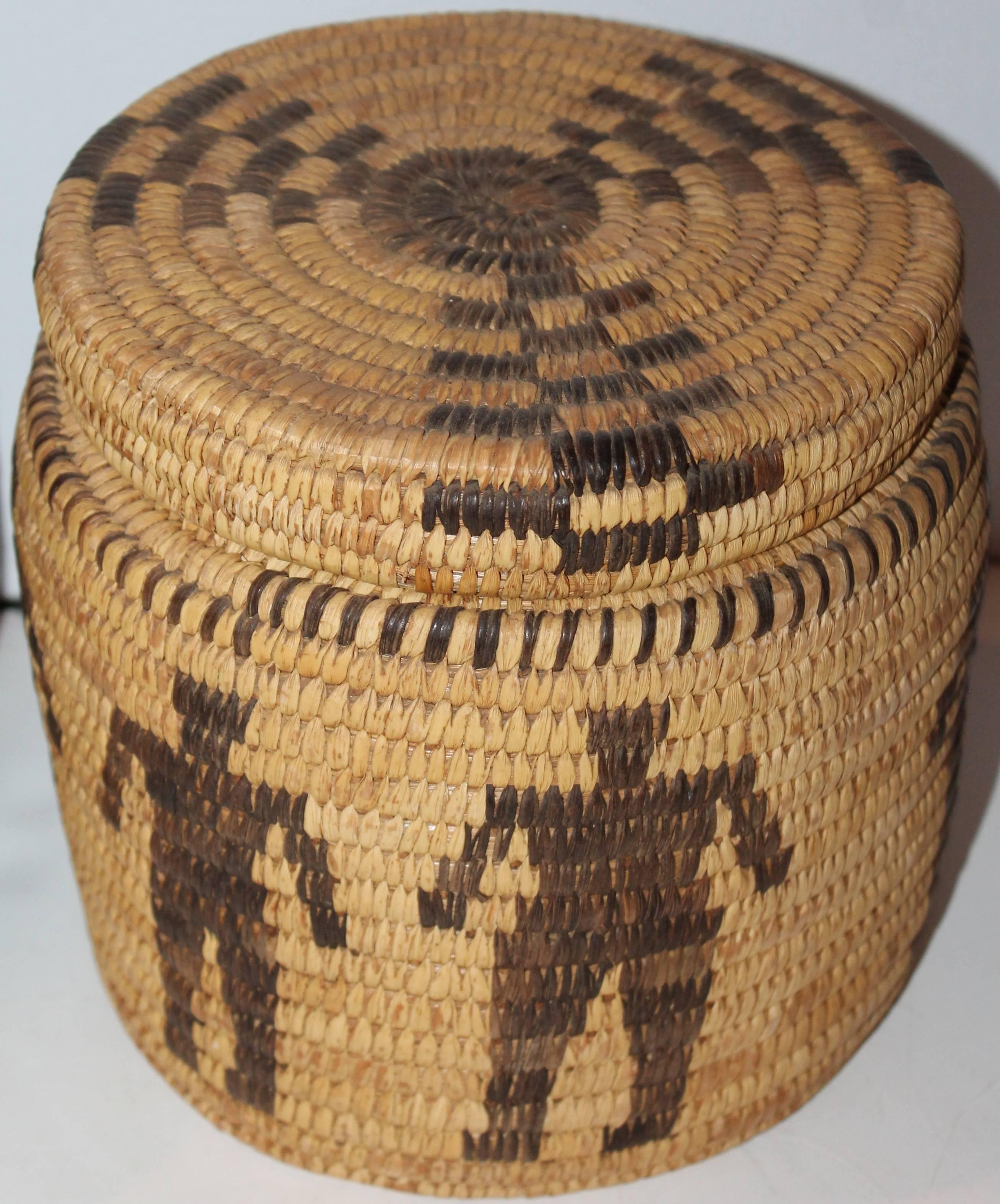 These fantastic baskets are in great condition and were both in a private collection. They can be purchased individually for 1850.00 each. These baskets are sold as a pair as they look like they were made by the same person. The condition is very