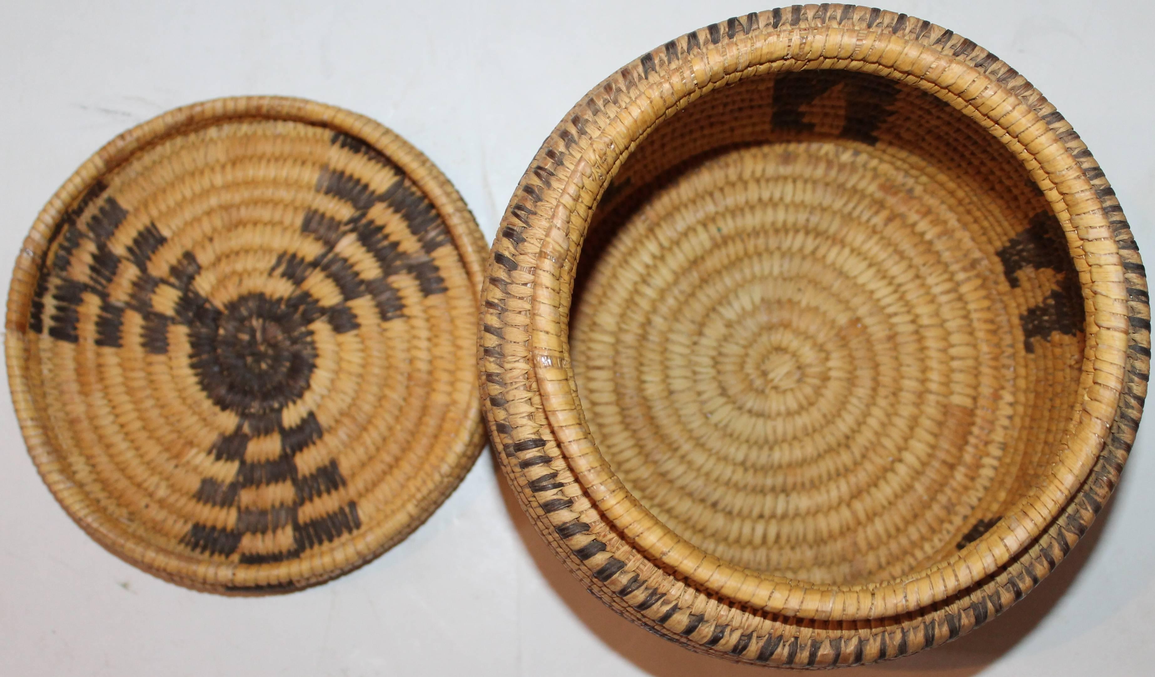 Mid-20th Century Pair of Amazing Papago Indian Pictorial Baskets