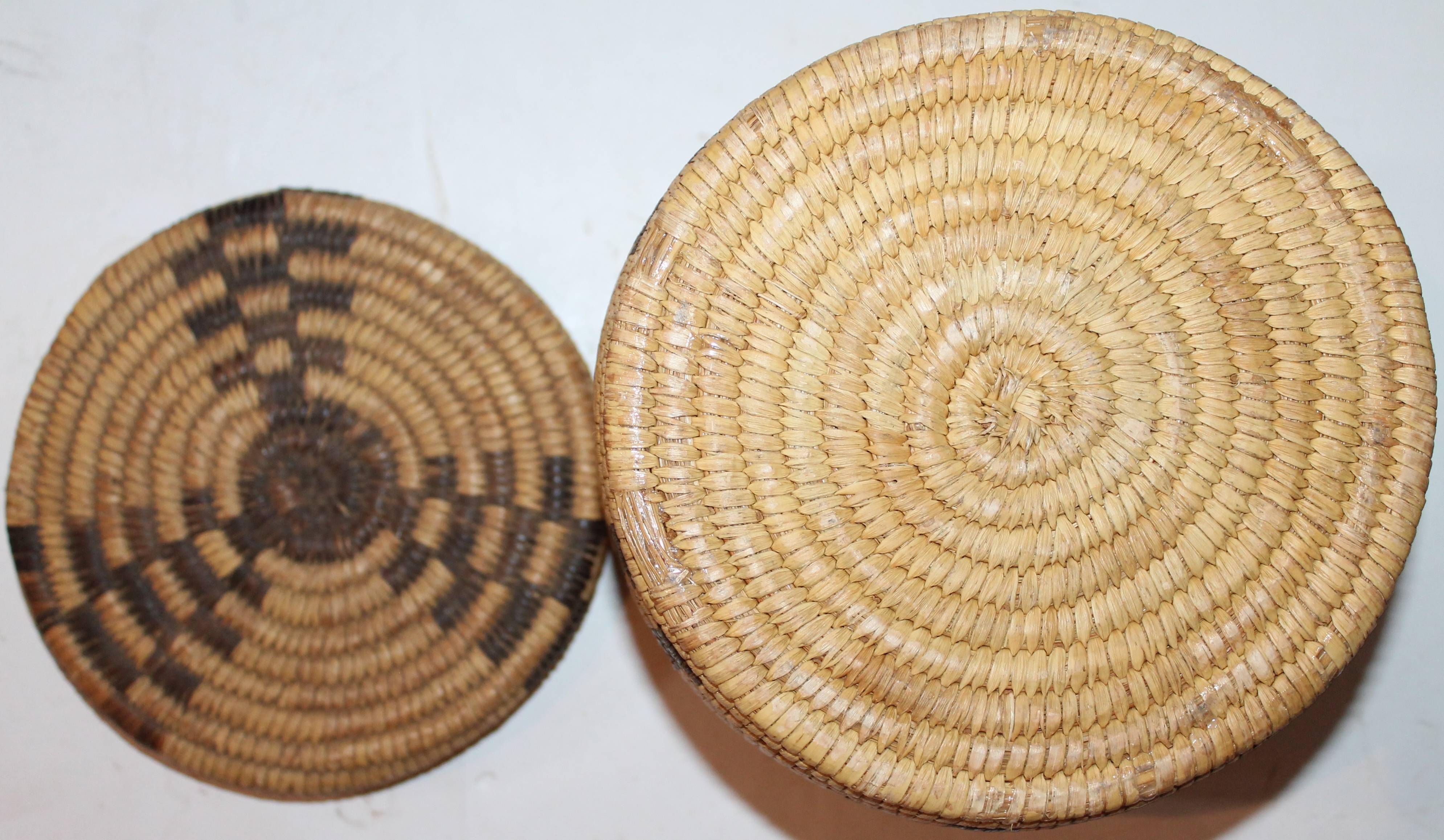 Willow Pair of Amazing Papago Indian Pictorial Baskets