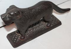 Folky 19th Century Iron Dog Nut Cracker in Original Surface