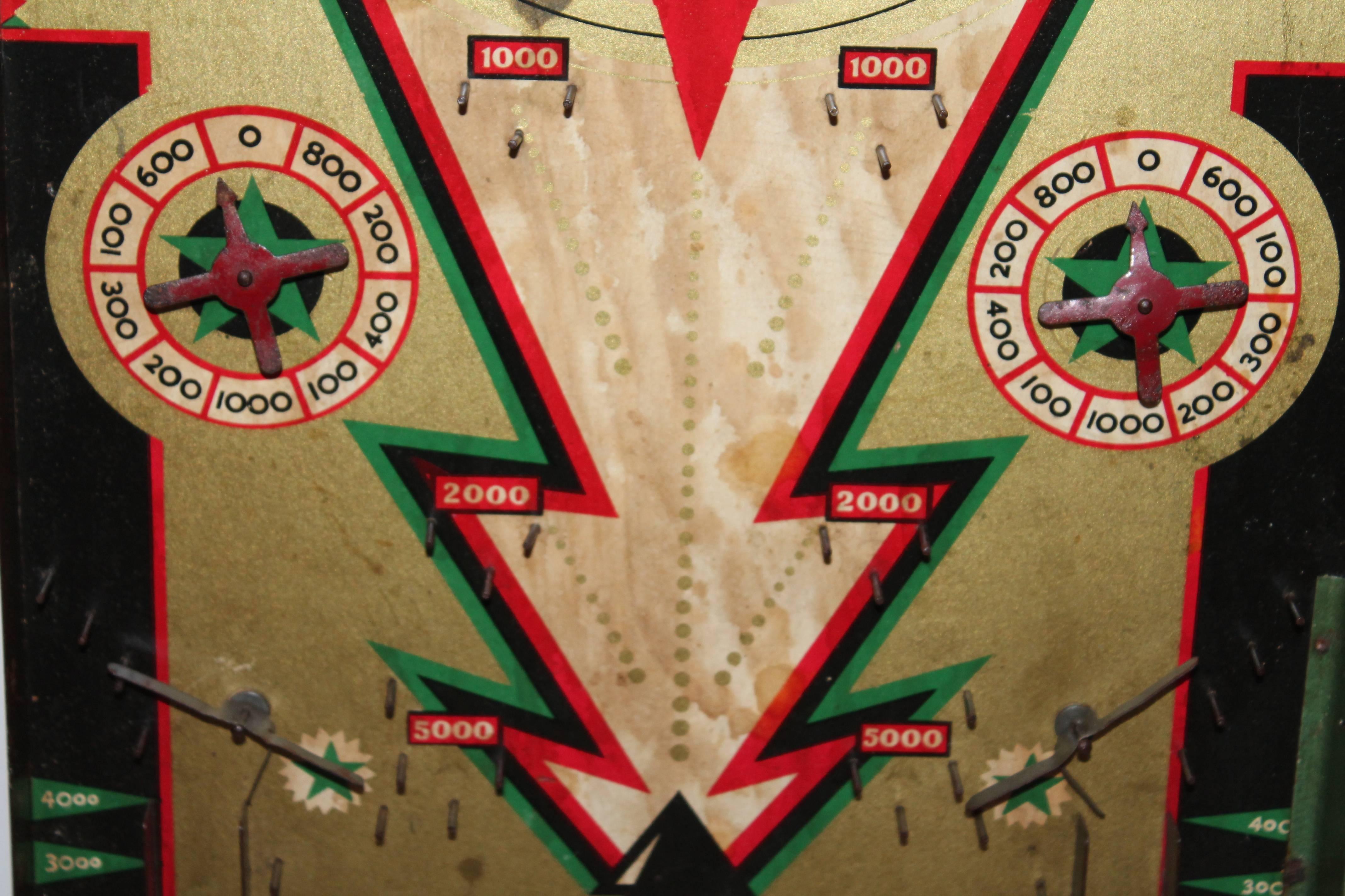 Folk Art Lindstrom's Rocket Shot Marble Game Board
