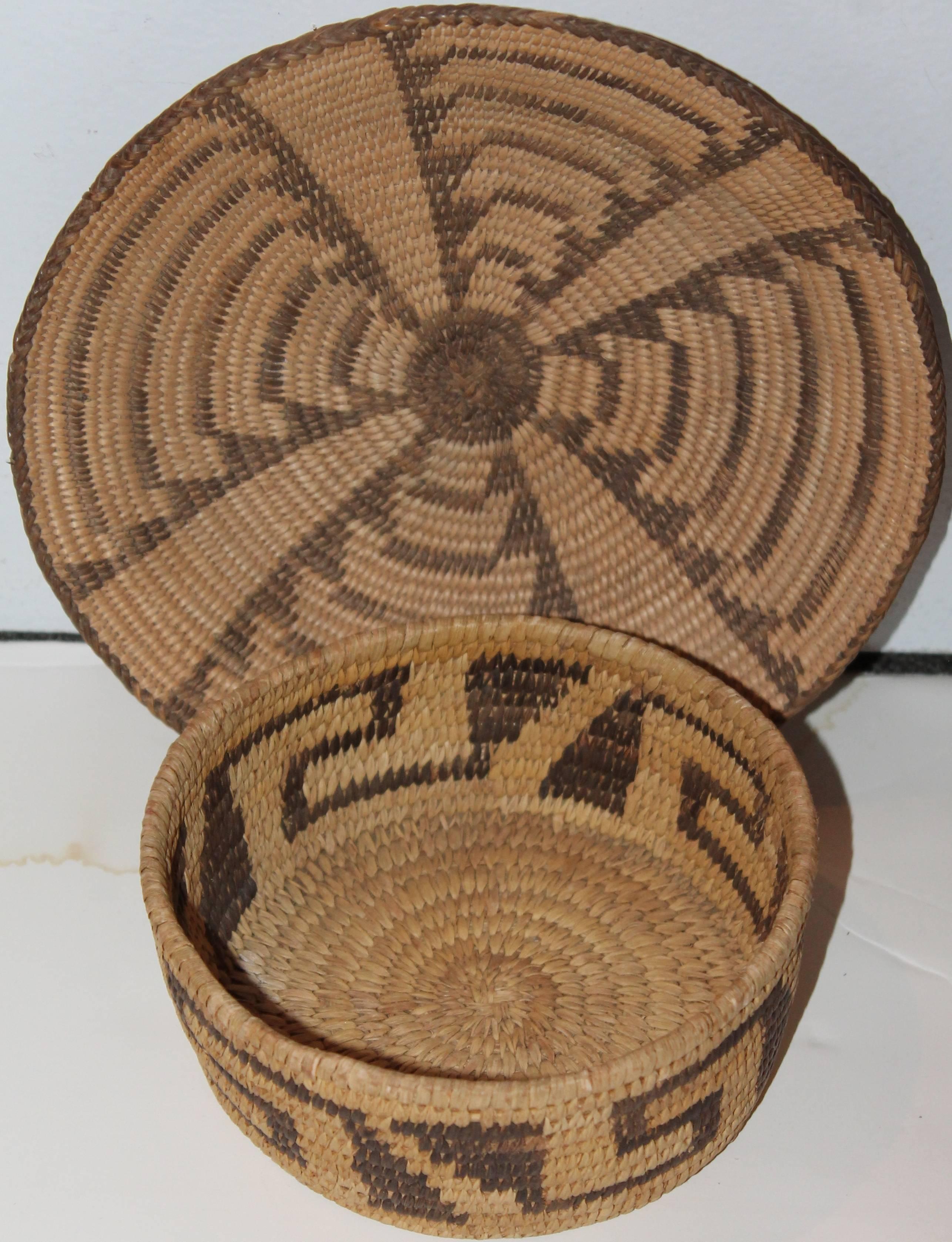 This is a Fine collection of four mint condition Papago Indian baskets. The larges tray is 10.5