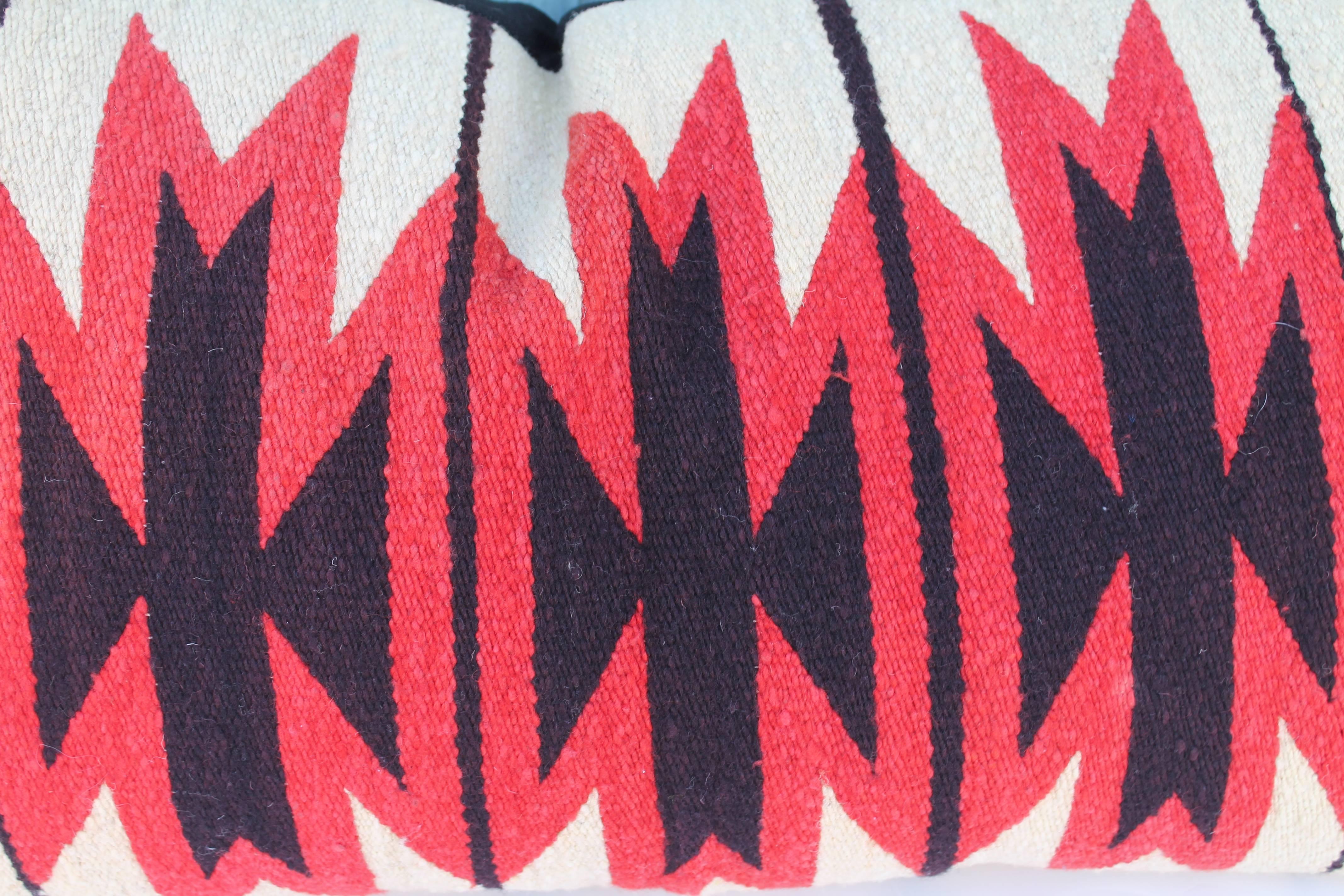 Native American Amazing Geometric Navajo Weaving Bolster Pillow