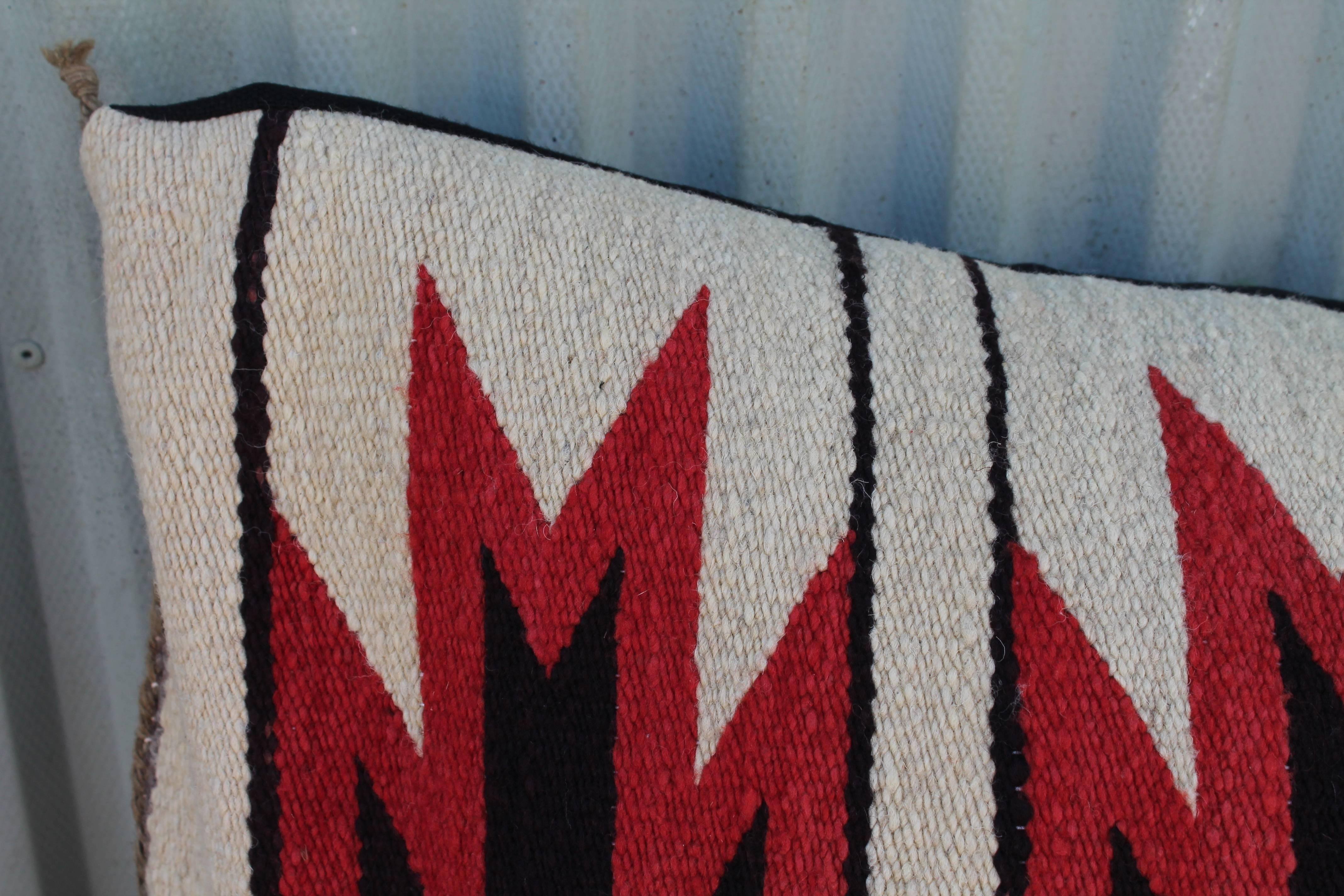 American Amazing Geometric Navajo Weaving Bolster Pillow