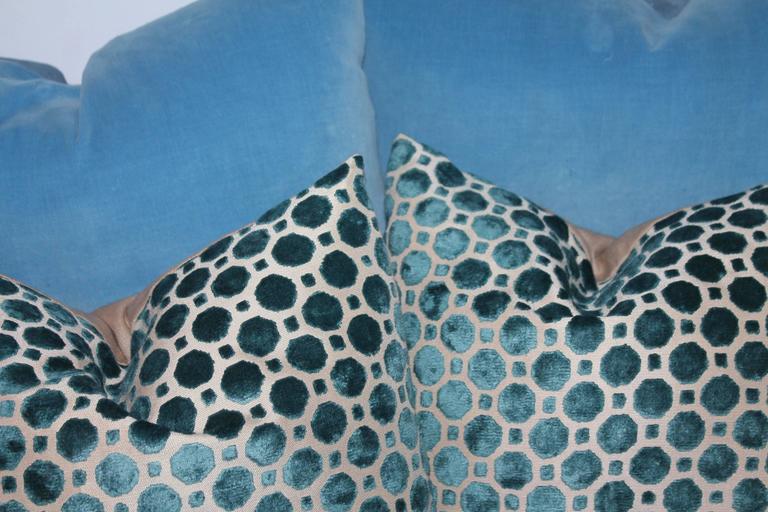 Amazing Vintage Patterned Velvet Pillows For Sale at 1stdibs