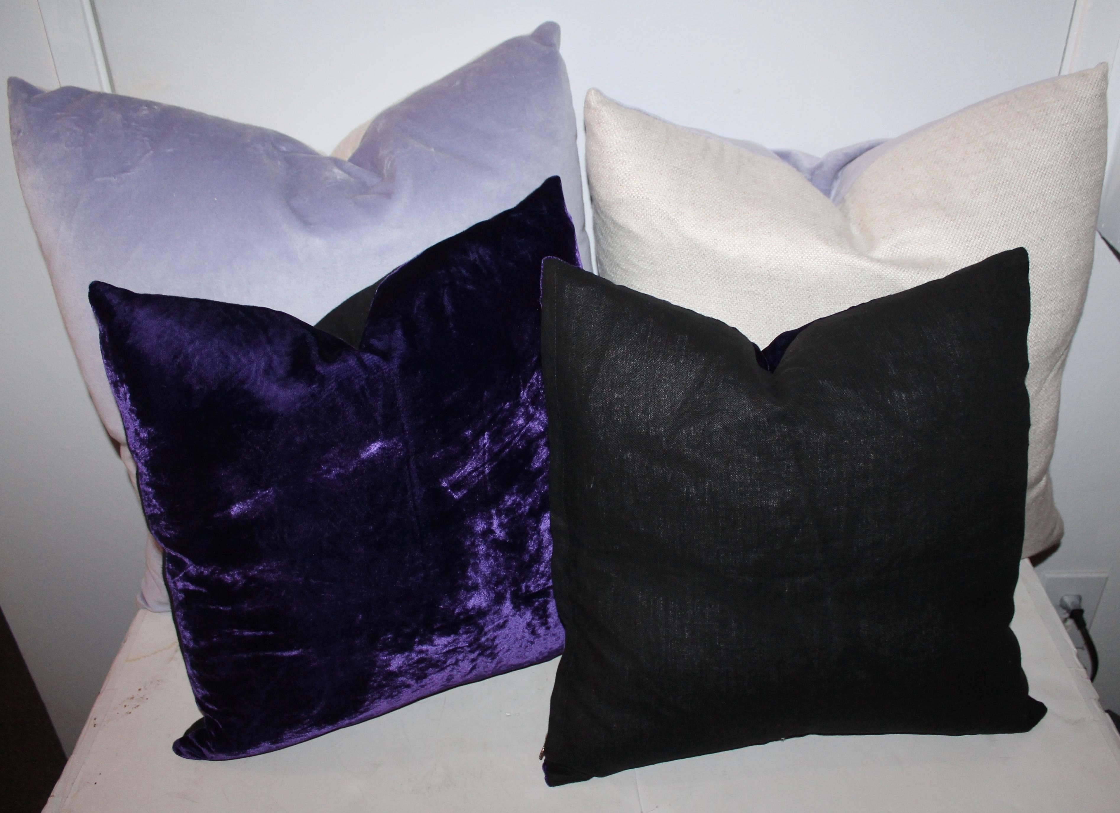 lavender velvet throw pillow