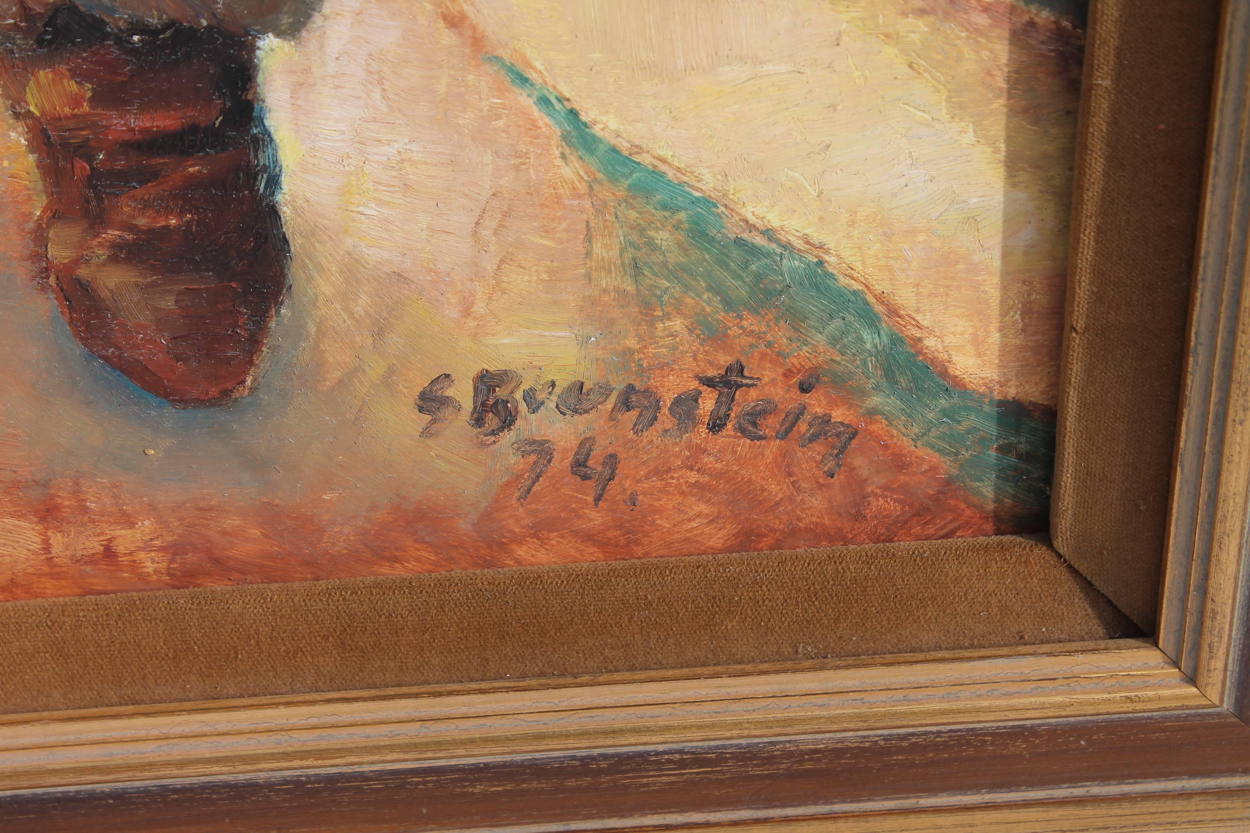 Artisanat Peinture à l'huile signée et datée d'un bouffon judaïque représentant un matelot en vente