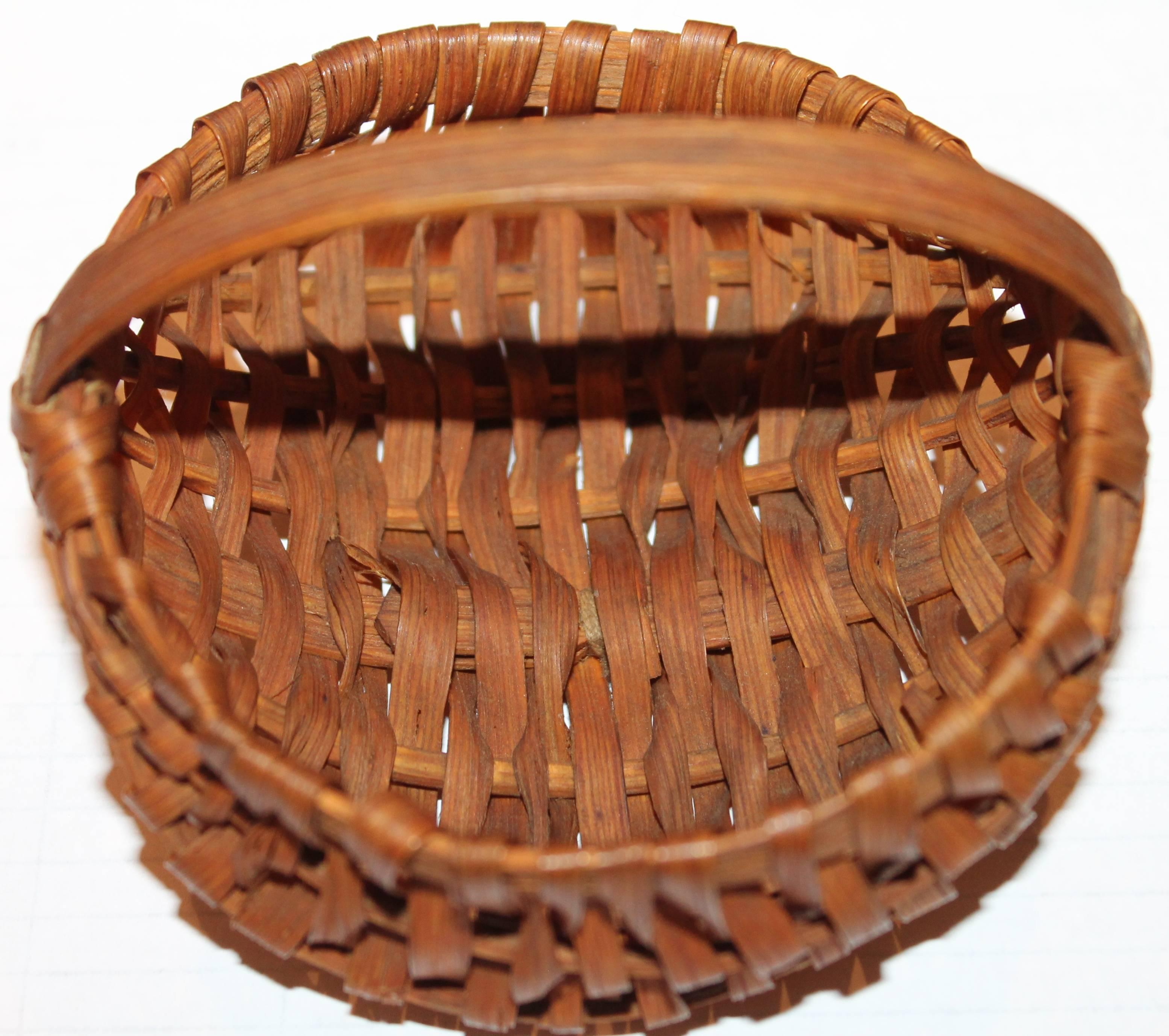 Folk Art 19th Century Early Handmade Miniature Basket