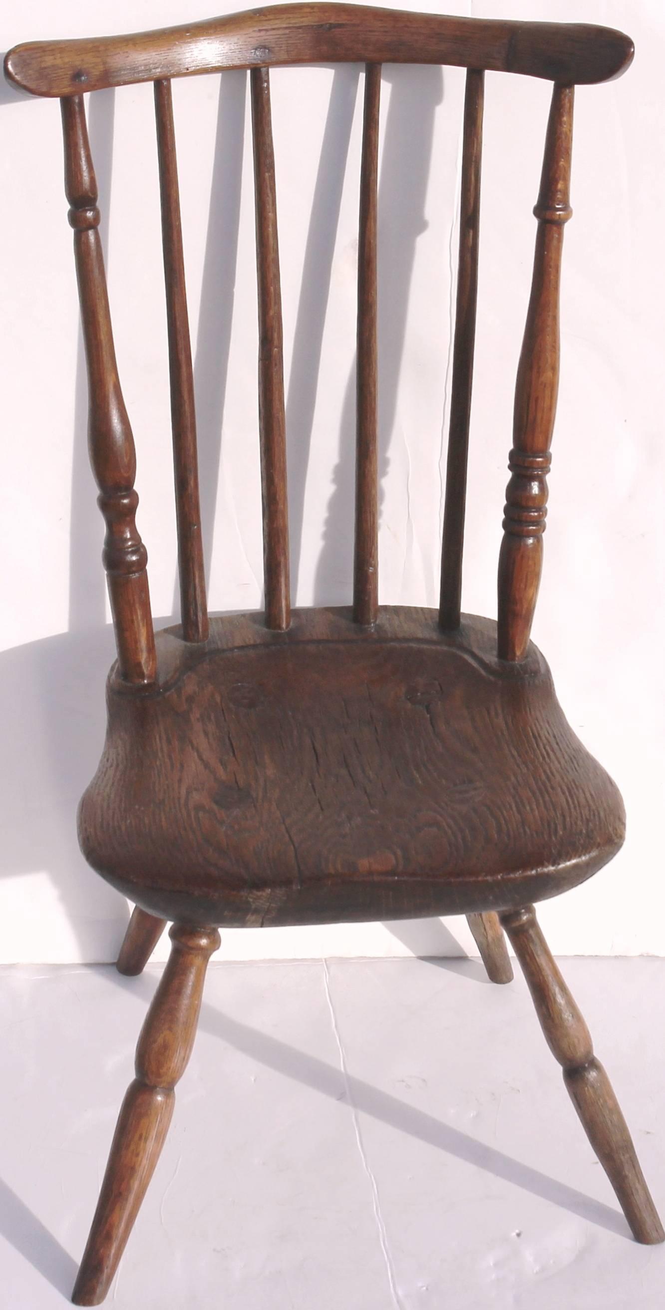 English Early and Rare 19th Century Rare Child's Windsor Chair For Sale