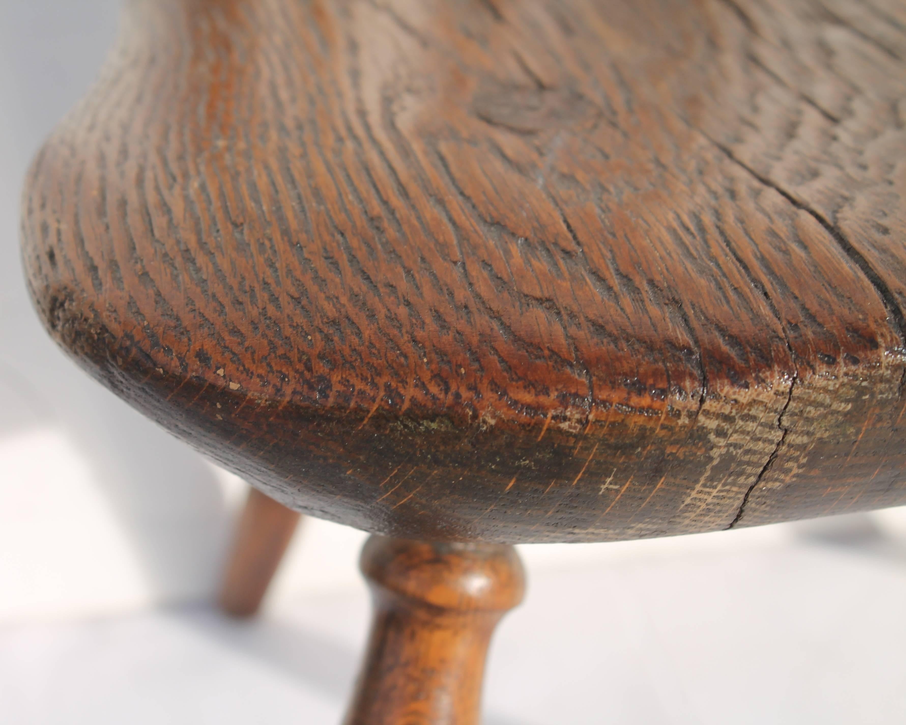 Oak Early and Rare 19th Century Rare Child's Windsor Chair For Sale