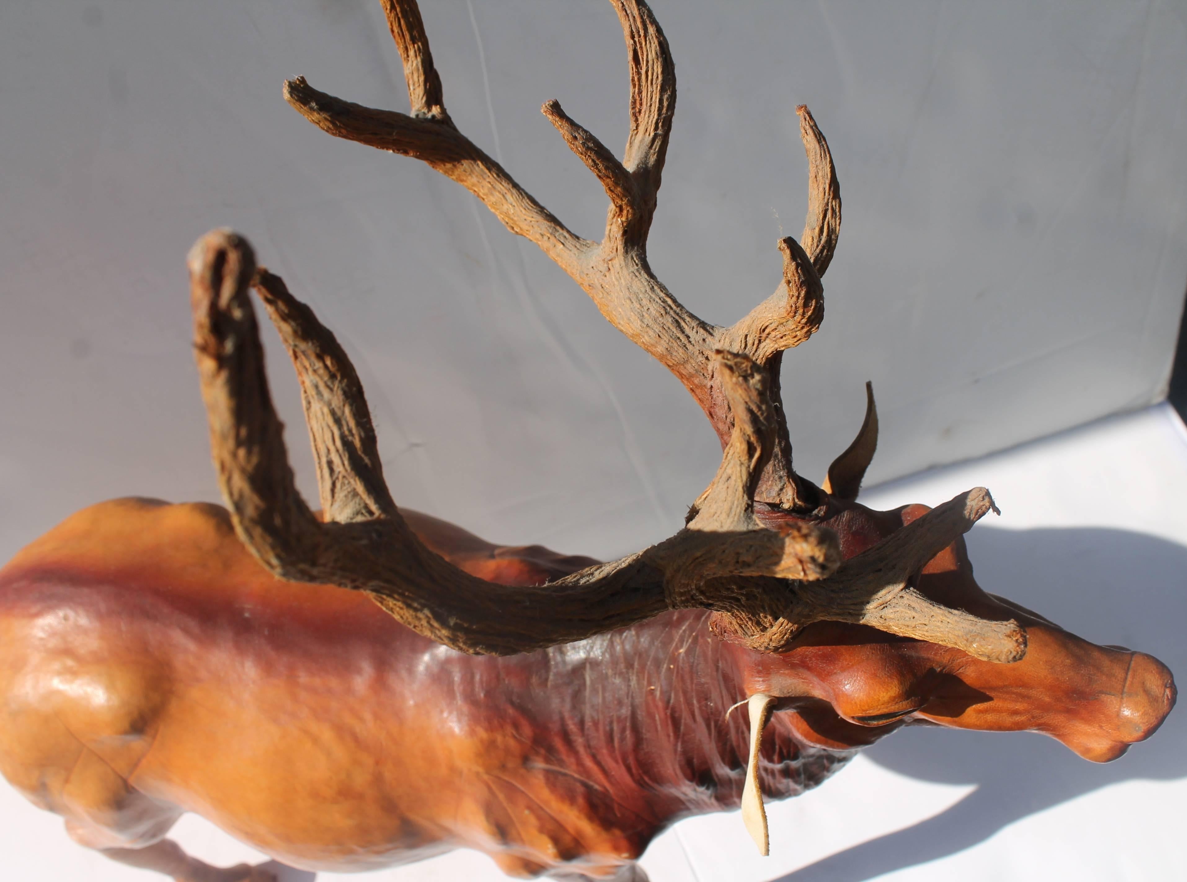 American Monumental Folky Handmade Leather Elk